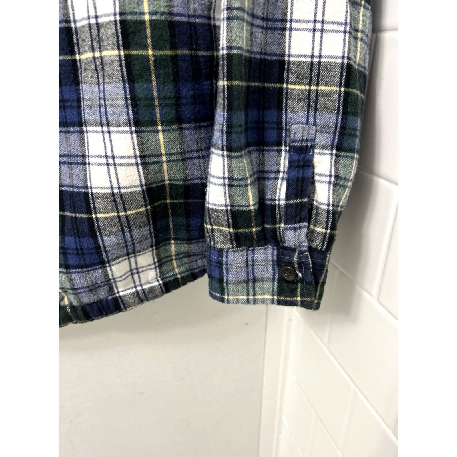 Vintage LL Bean Sherpa Lined Flannel Hoodie Womens M Relaxed Fit Scotch Plaid 505453 Size M / US 6-8 / IT 42-44 - 4 Thumbnail