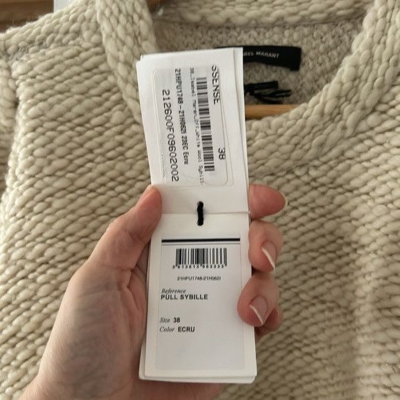 Isabel Marant Isabel Marant Off-White Wool Sybille Sweater 38 Size XS / US 0-2 / IT 36-38 - 8 Thumbnail