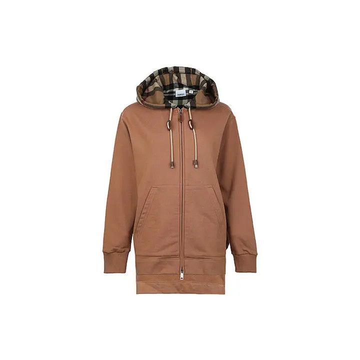 Burberry Burberry Coffee Color Zipper Hoodie for Women 0079 Size M / US 6-8 / IT 42-44 - 1 Thumbnail