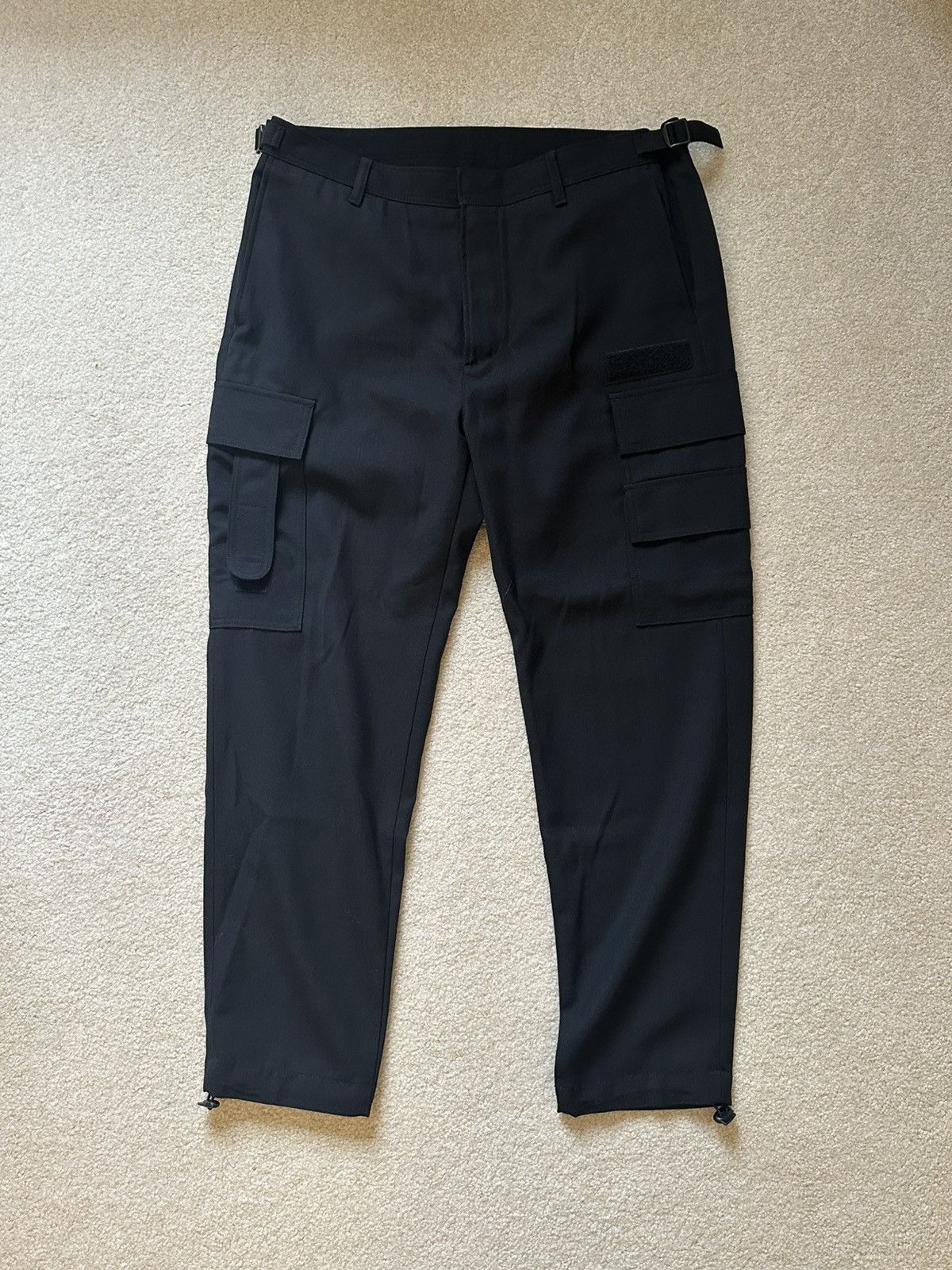 Diesel Black Adjustable Wool Cargo Pants Size US 32 / EU 48 - 1 Thumbnail