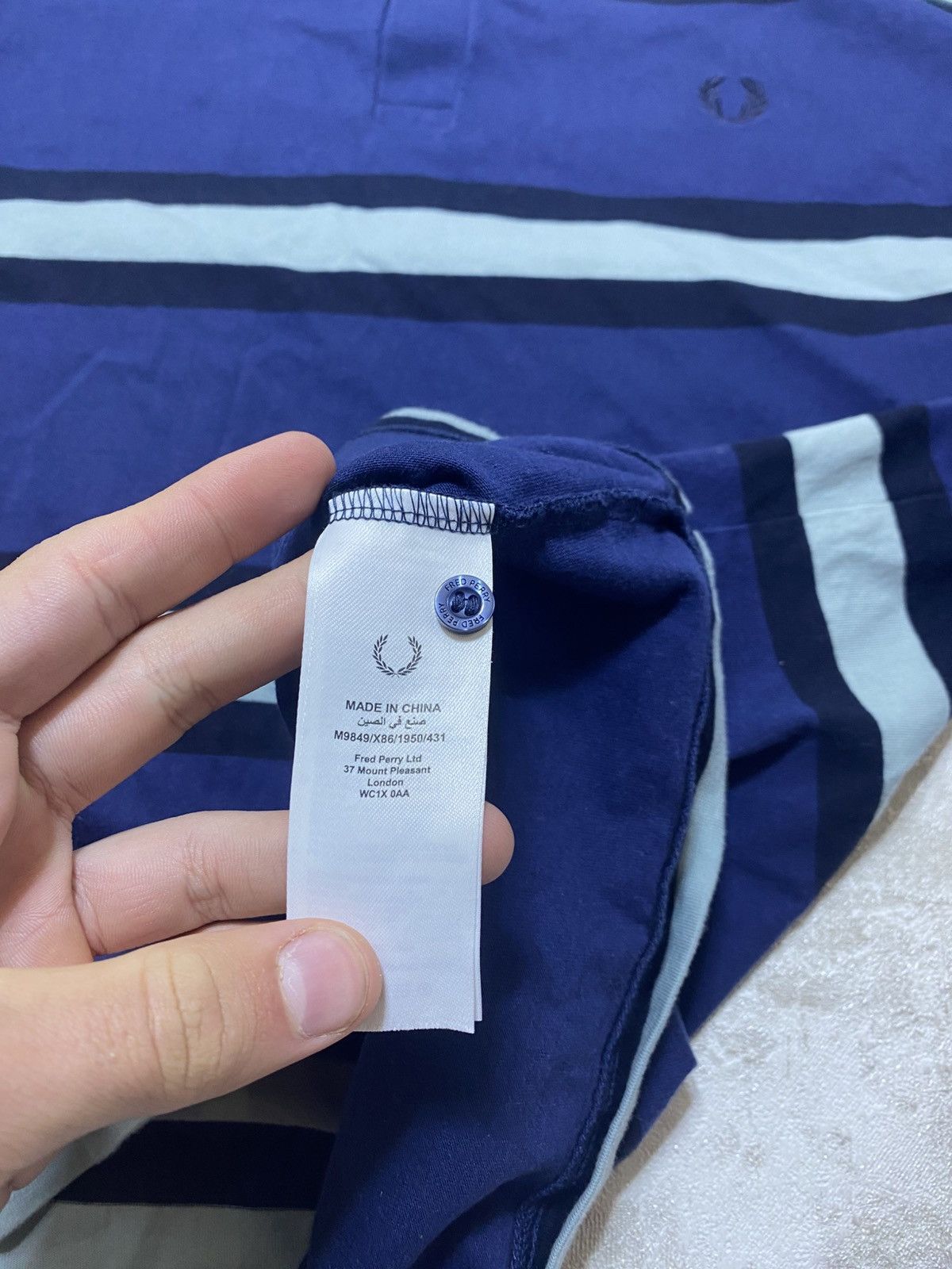 Fred Perry Fred Perry Striped Long Sleeve Polo Shirt Blue Size US L / EU 52-54 / 3 - 5 Thumbnail
