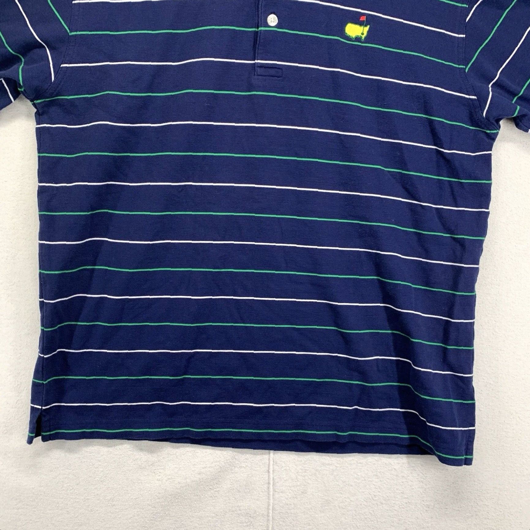 Vintage VINTAGE Masters Polo Shirt Men Medium Blue 60s Striped Embroidered Logo 100% Cotton Size US M / EU 48-50 / 2 - 6 Thumbnail