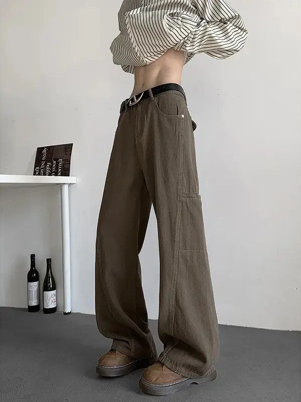 Japanese Brand Retro loose wide leg patchwork jeans Size US 32 / EU 48 - 2 Thumbnail