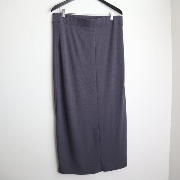Torrid Torrid Maxi Super Soft Rib Column Periscope Skirt Size 1 Size 35" - 3 Thumbnail