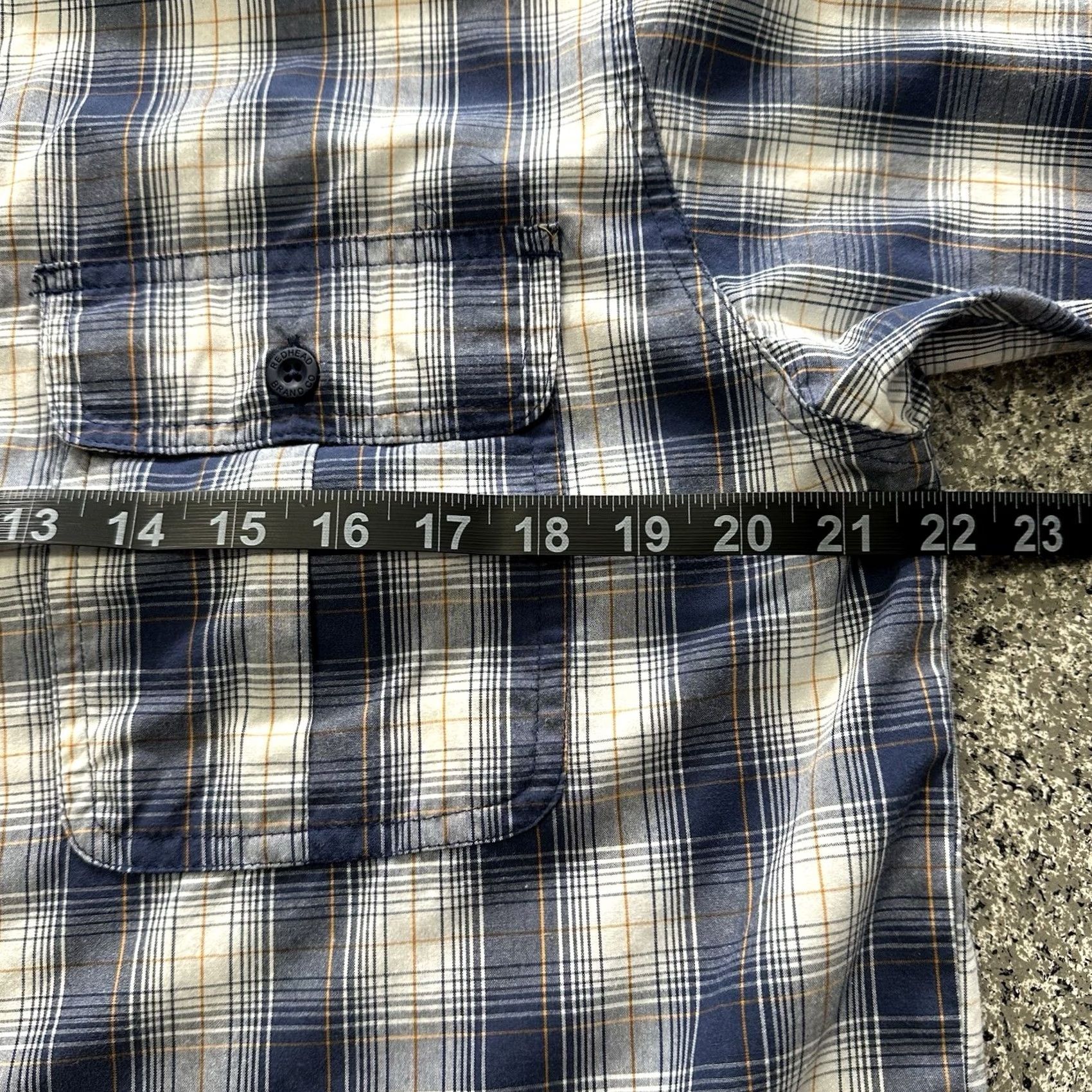 Vintage RedHead Short Sleeve Button Down Shirt Mens M Blue Plaid Collared Size US M / EU 48-50 / 2 - 4 Thumbnail