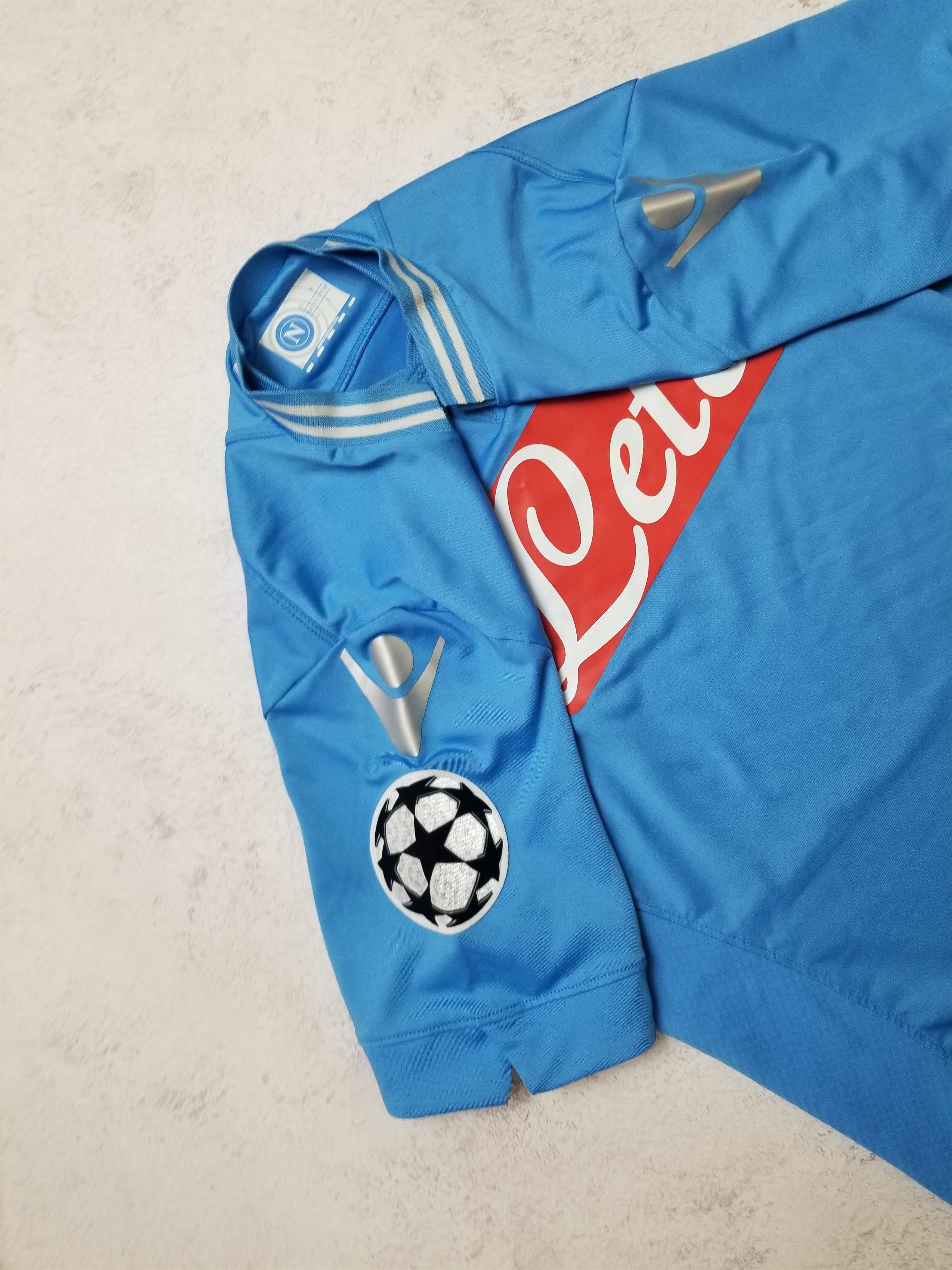 Macron Macron 2013-14 SSC Napoli Football Shirt Jersey Size US S / EU 44-46 / 1 - 14 Thumbnail