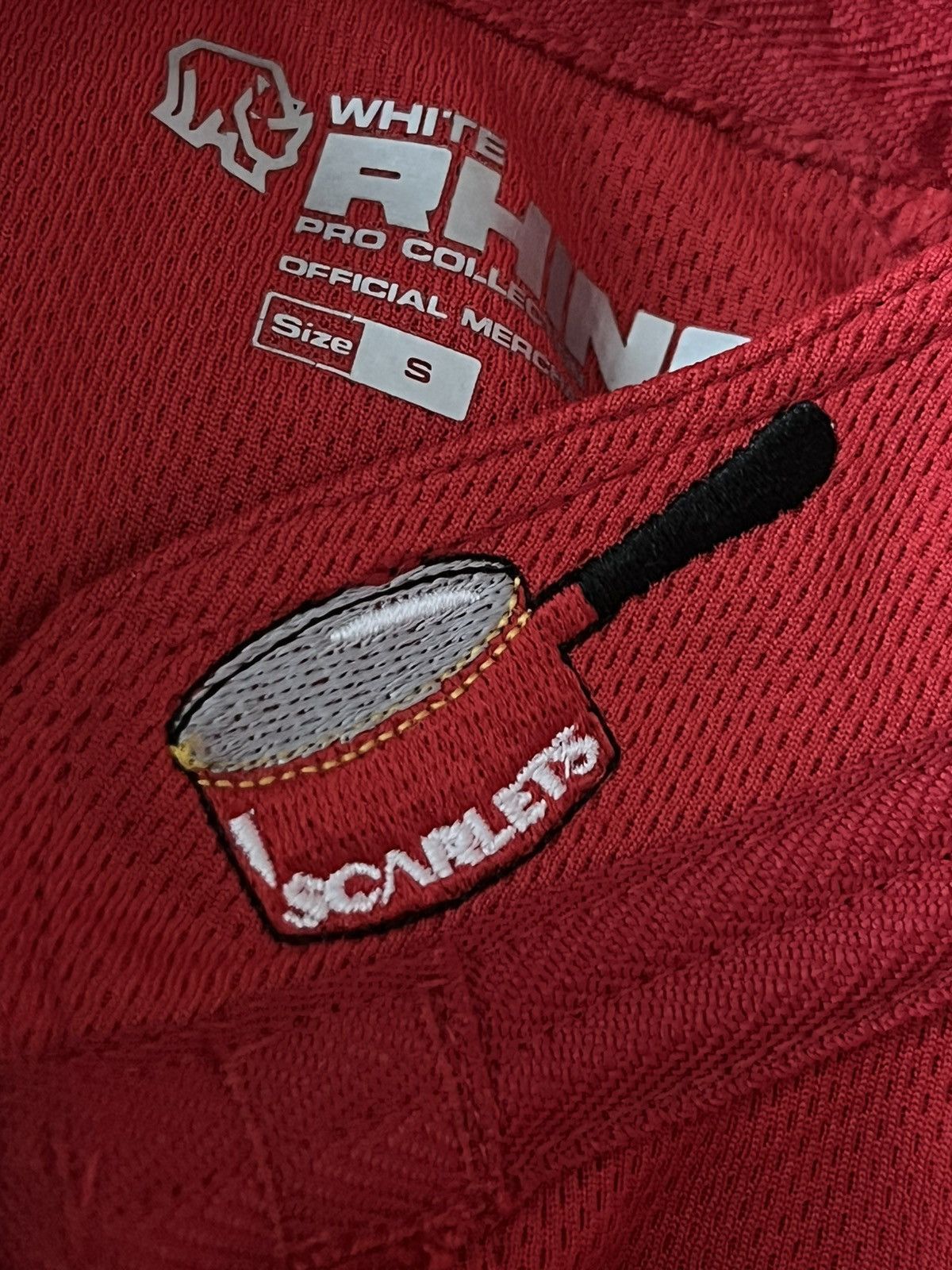 The Unbranded Brand Rhino Pure Rugby Scarlets Rugby Embroidered Shirt Red Size S Size US S / EU 44-46 / 1 - 7 Thumbnail