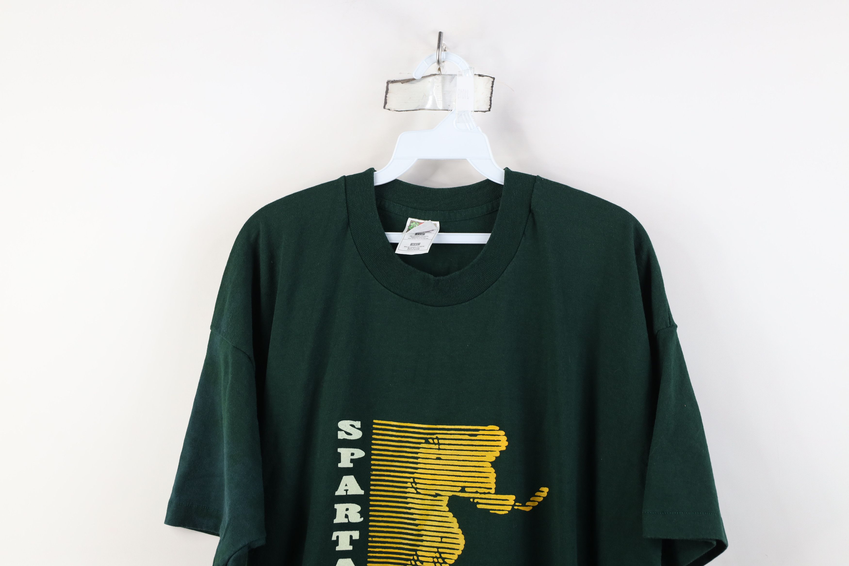 Vintage Vintage 90s Michigan State University Short Sleeve T-Shirt Size US XXL / EU 58 / 5 - 2 Thumbnail