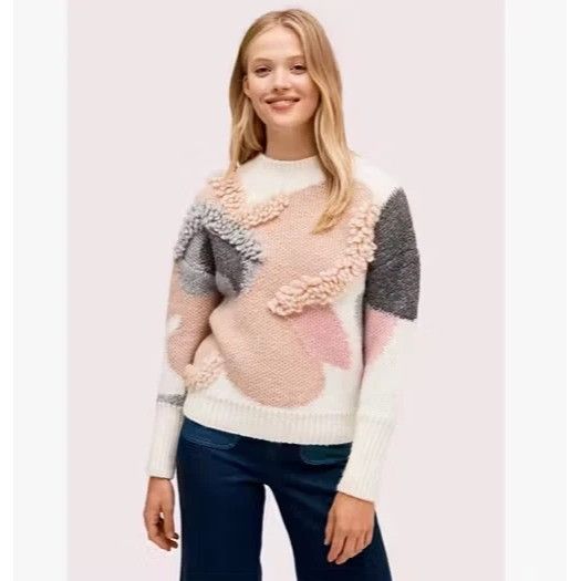 Kate Spade RARE Kate Spade metallic flower bloom petal alpaca sweater j Size XL / US 12-14 / IT 48-50 - 1 Thumbnail