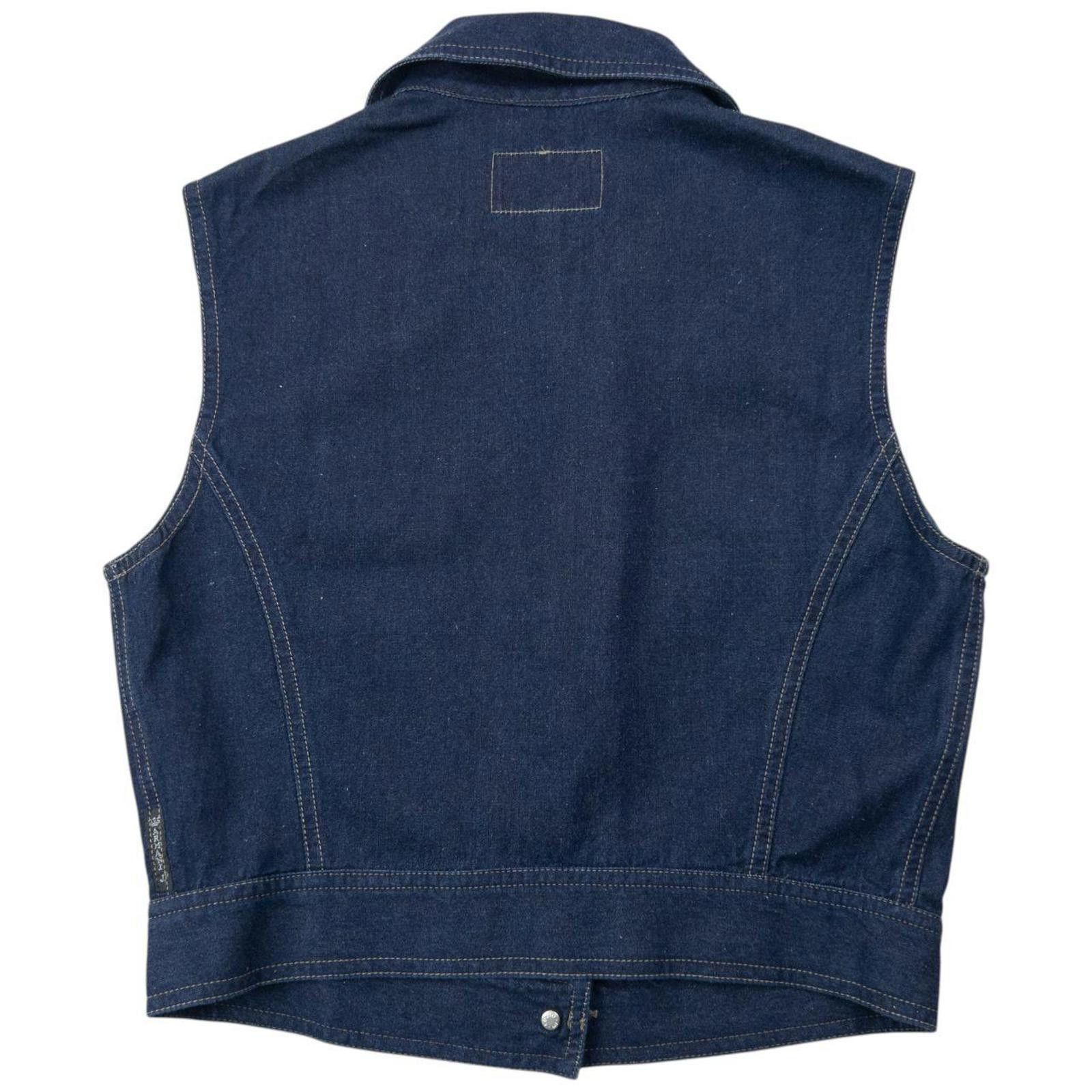 Armani Vintage 90s Armani Jeans Button Up Denim Top Womens Size M Size M / US 6-8 / IT 42-44 - 2 Thumbnail