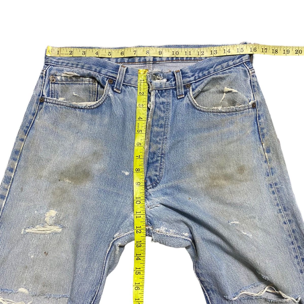 Levi's Vintage 80s Levis 501 Redline Thrashed Selvedge Jeans Size US 31 - 23 Thumbnail
