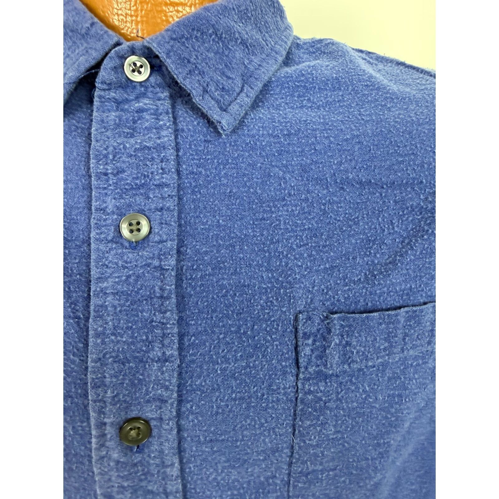 Haband VINTAGE Haband Flannel Shirt Men L Blue 80s Pilling Faded Lightweight Button-Up Casual Outdoor 80s Grunge Hipster Pockets Size US L / EU 52-54 / 3 - 5 Thumbnail