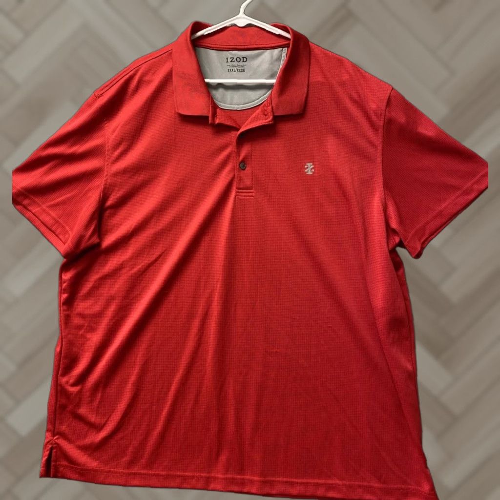 Izod IZOD Polo Shirt Mens XXXL Red Short Sleeve / 111-20 Size US XXL / EU 58 / 5 - 1 Thumbnail