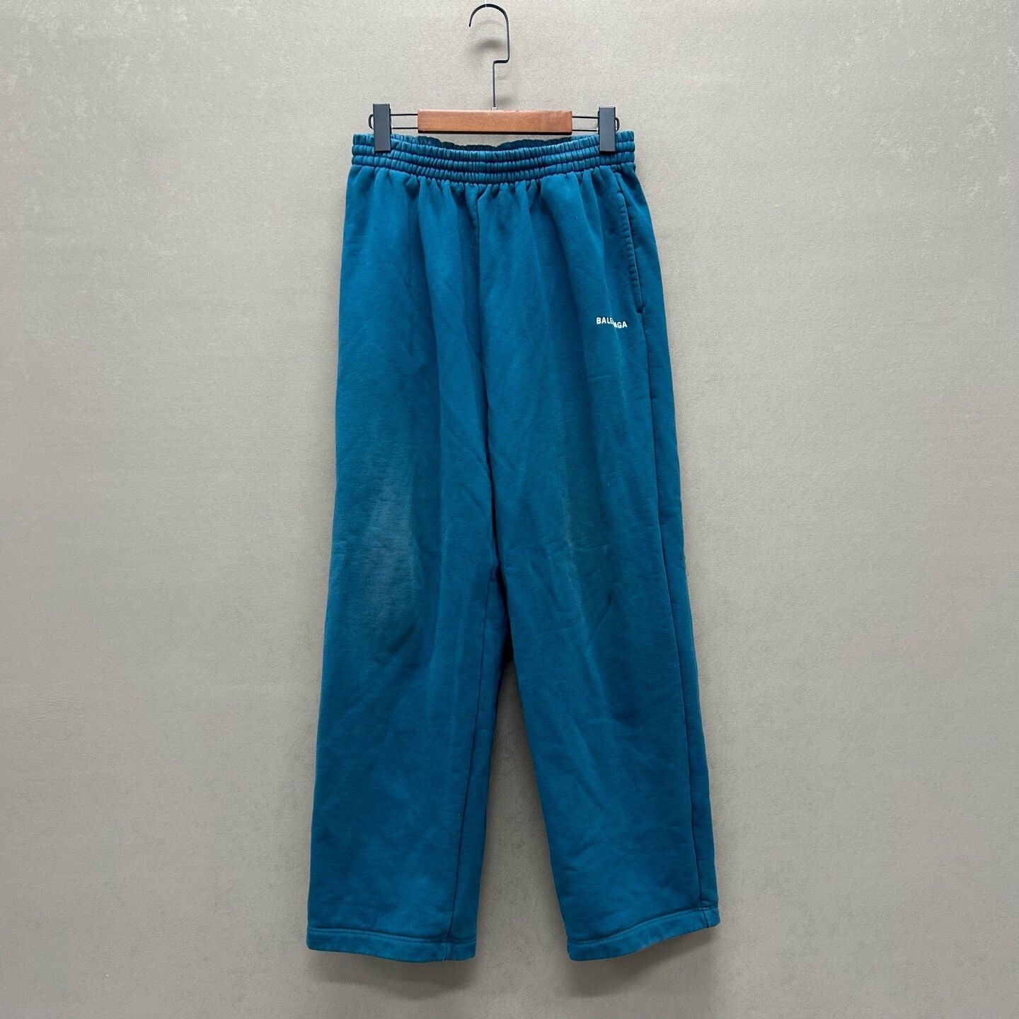 Balenciaga Balenciaga Blue Logo Embroidered Pants Size 25" / US 0 / IT 36 - 1 Thumbnail