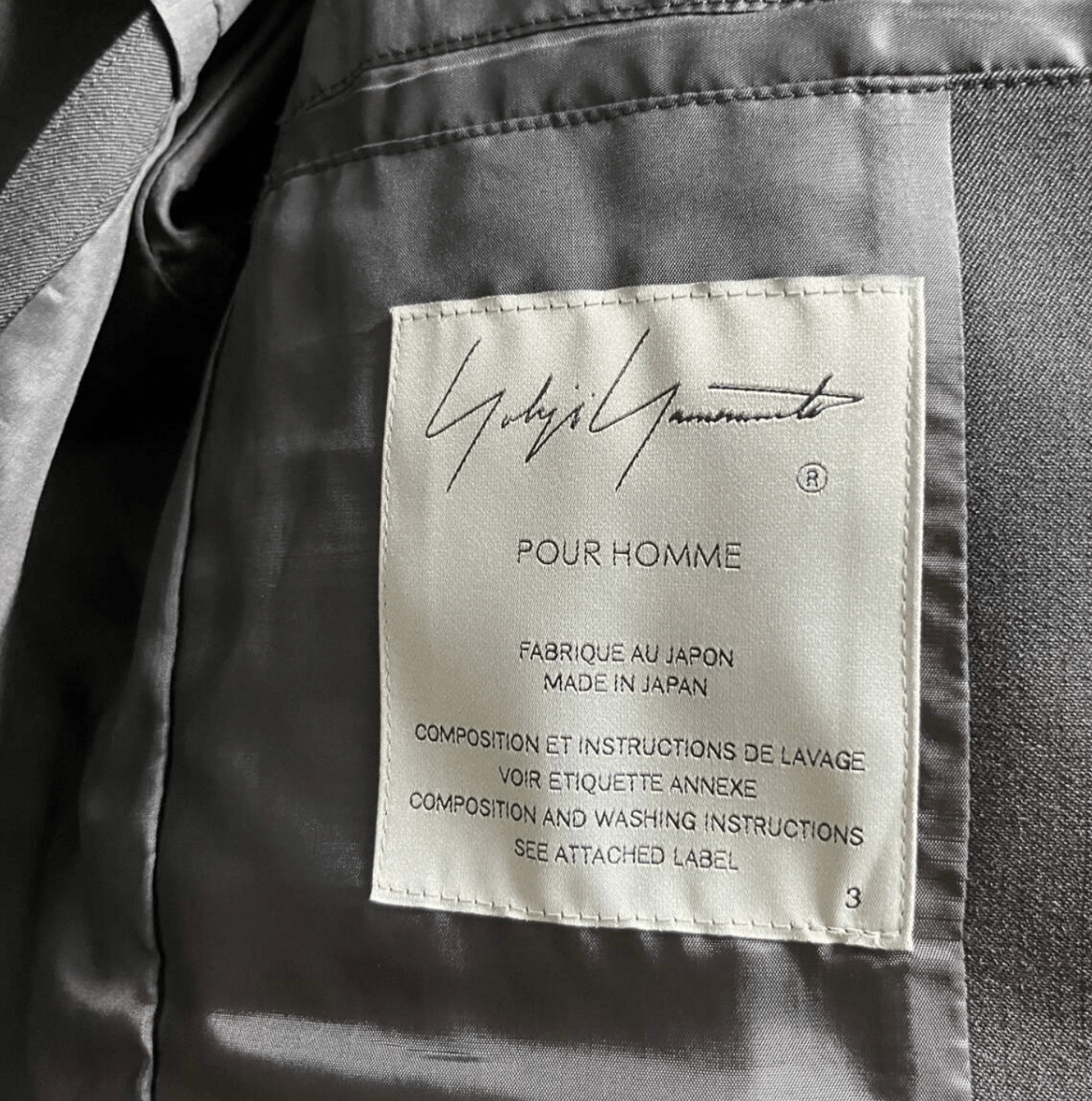 Yohji Yamamoto Yohji Yamamoto Pour Homme W/Gabardine LAPEL BUTTON 5PK JKT Size US L / EU 52-54 / 3 - 14 Thumbnail