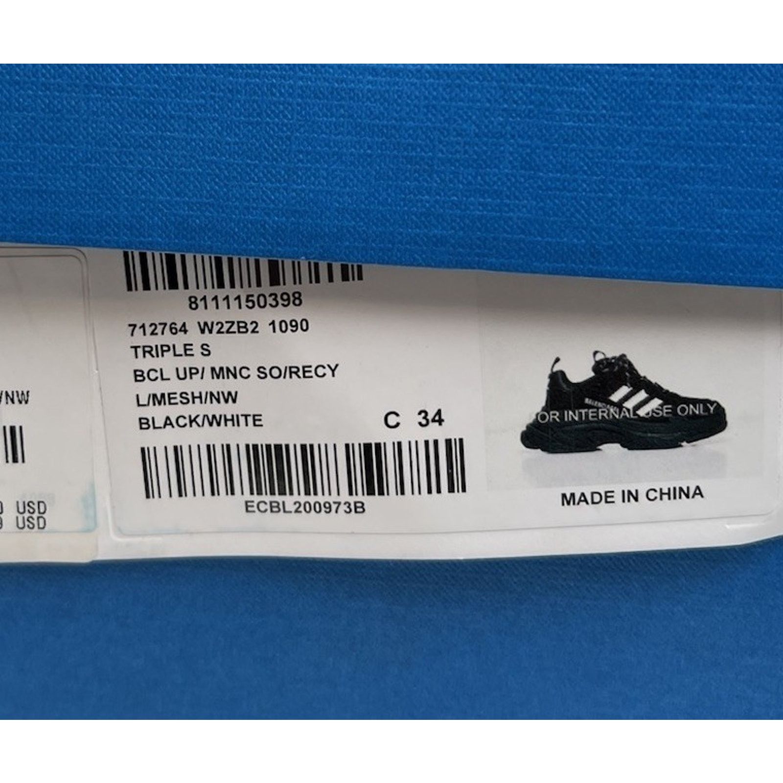 Balenciaga Size 34EU/4W - Balenciaga Triple S x Adidas NEW Size US 4 / IT 34 - 7 Thumbnail