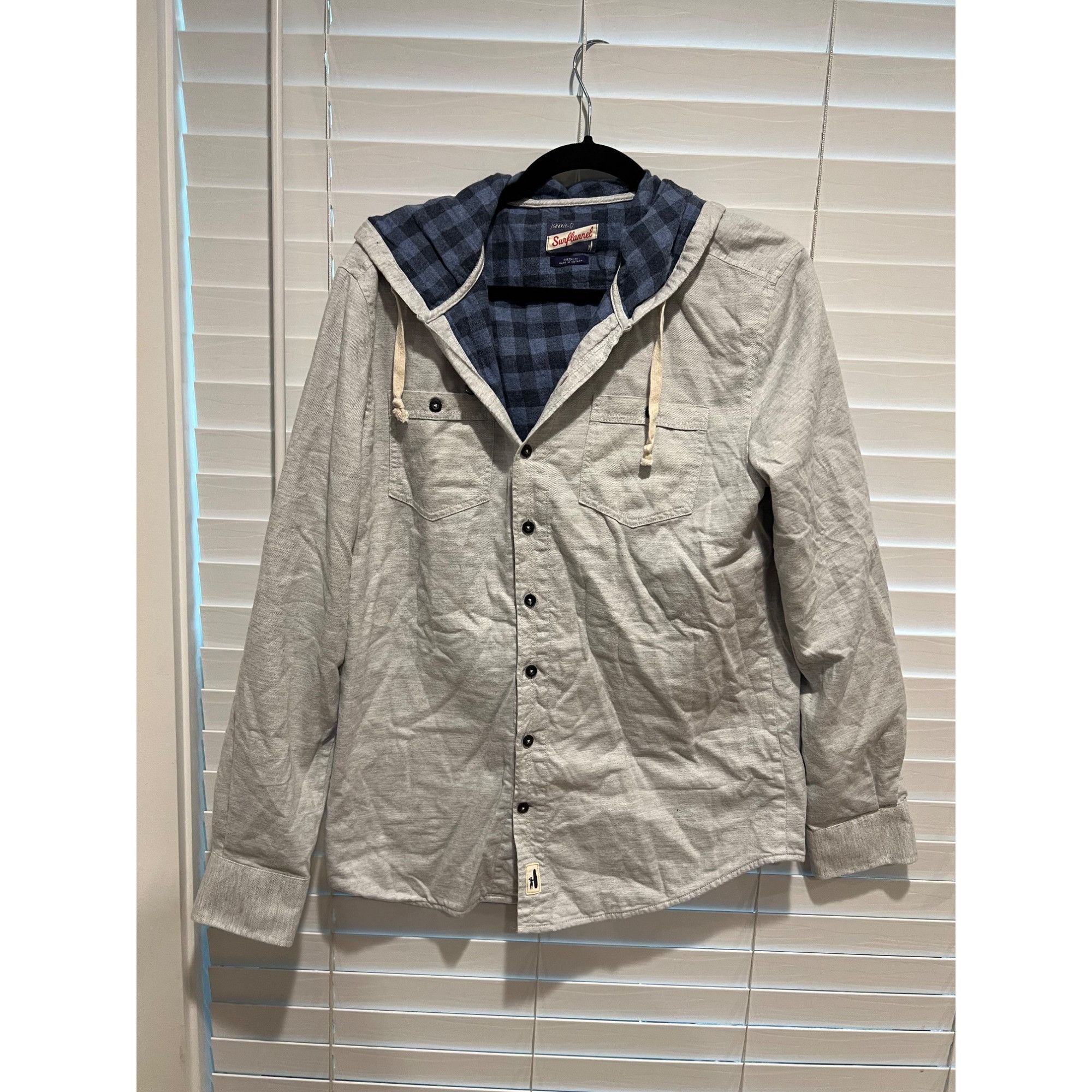 johnnie-O Johnnie-O Cotton Button Up Hoodie - Size M Size US M / EU 48-50 / 2 - 1 Thumbnail