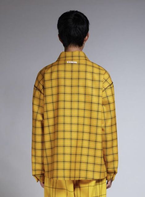 Marni o1w1db10824 Checked Jacket in Yellow Black Size US L / EU 52-54 / 3 - 3 Thumbnail