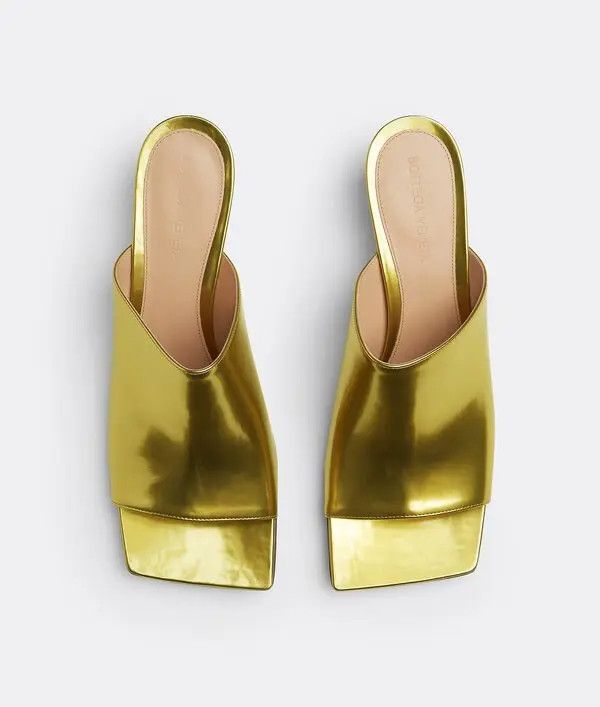 Bottega Veneta o1n1vont1225 Stretch Mules in Gold Size US 9.5 / IT 39.5 - 4 Thumbnail