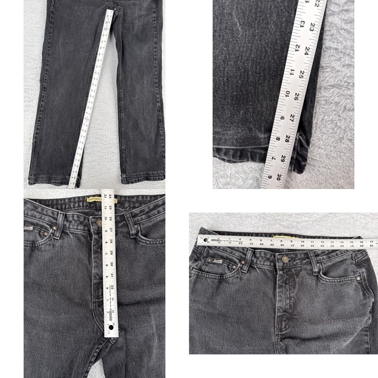 Lee Lee Jeans Womens 14 Black Mid Rise Straight Leg Denim Jeans 32x30 Size 36" / US 14 / IT 50 - 8 Thumbnail