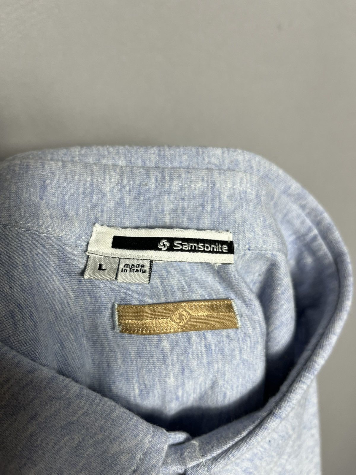Samsonite samsonite shirt mens stretch blue italy short sleeve cotton Size US L / EU 52-54 / 3 - 6 Thumbnail
