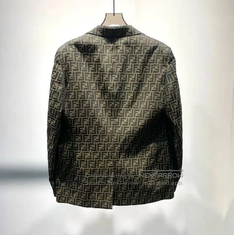 Fendi Fendi Graphic Khaki Cotton Blazer for Men . Size US M / EU 48-50 / 2 - 7 Thumbnail