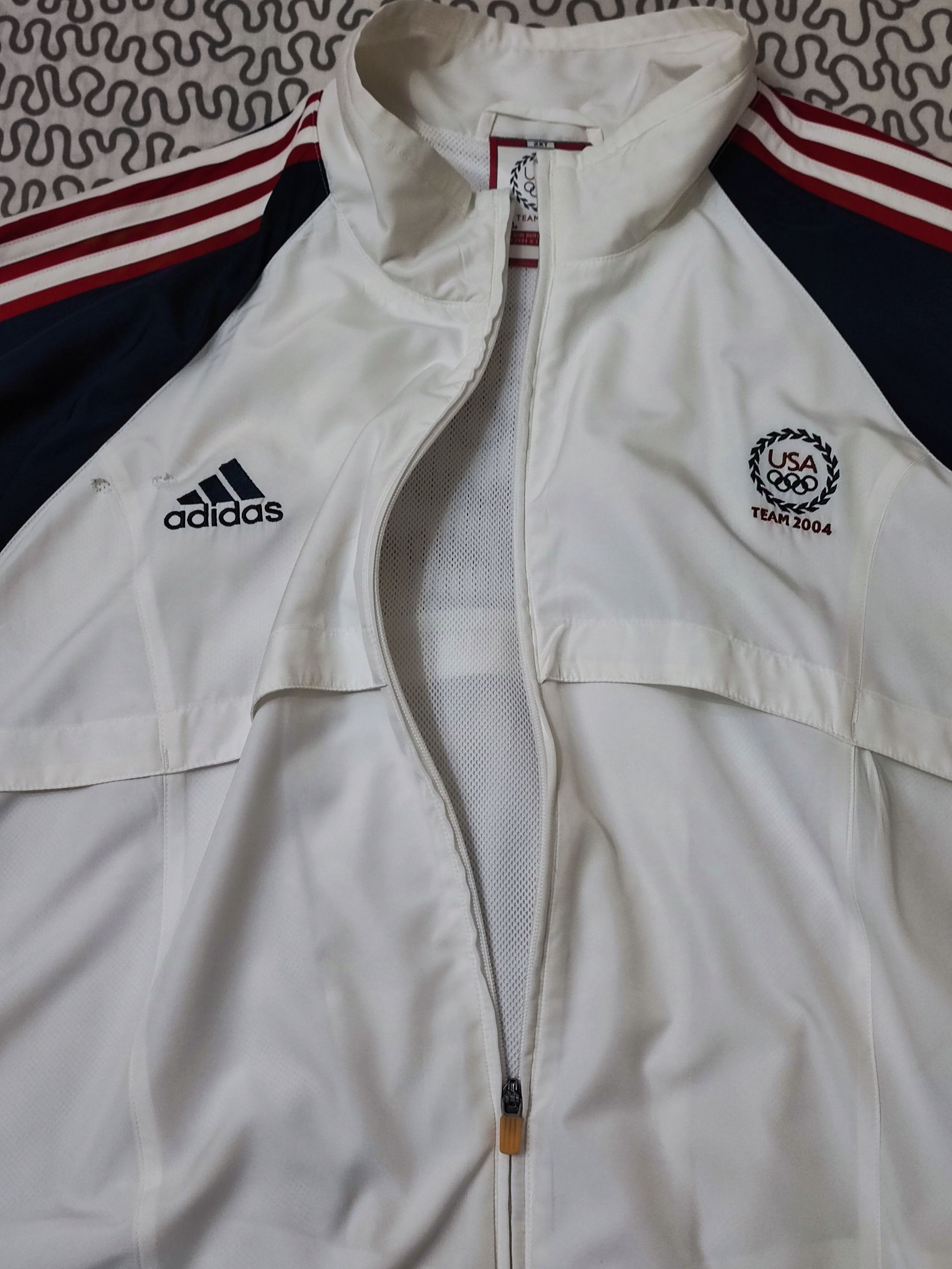 Adidas × Vintage Rare! USA 2004 Olympic Basketball Official Track Jacket Size US XXL / EU 58 / 5 - 12 Thumbnail
