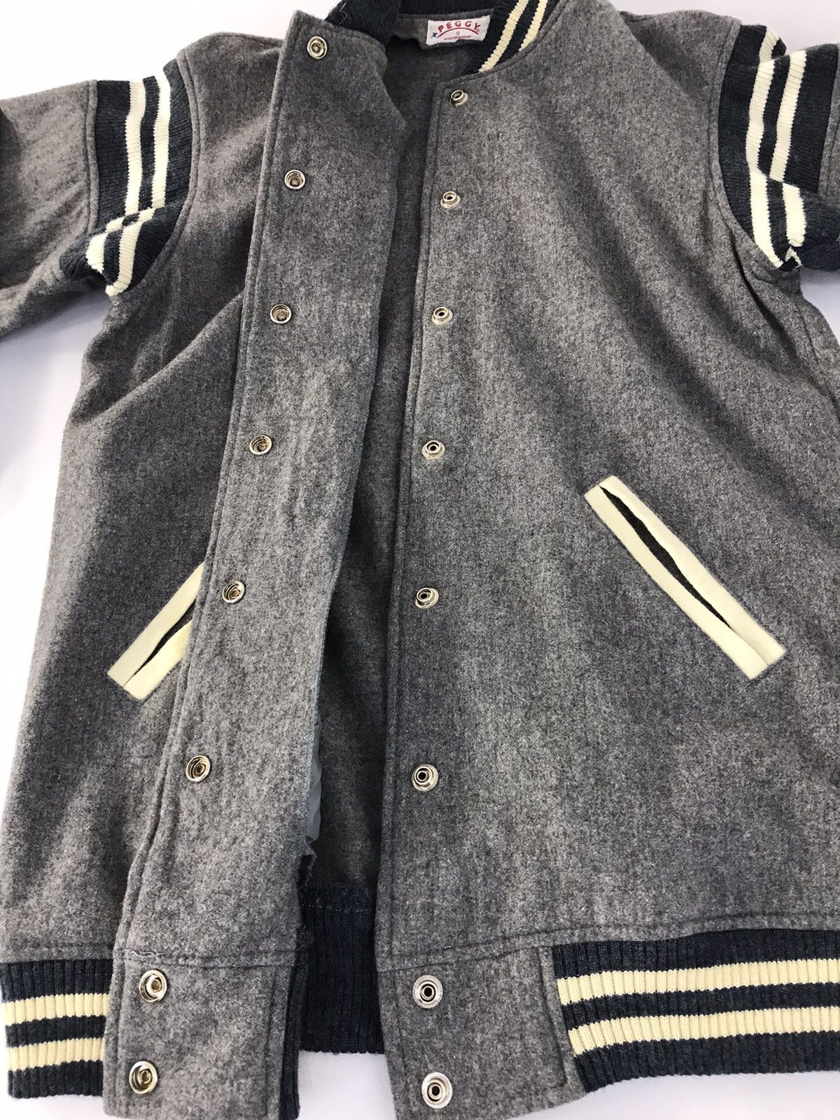 Japanese Brand × Vintage Vintage Peggy Varsity Jacket Woll Snap Button Up Size US S / EU 44-46 / 1 - 6 Thumbnail