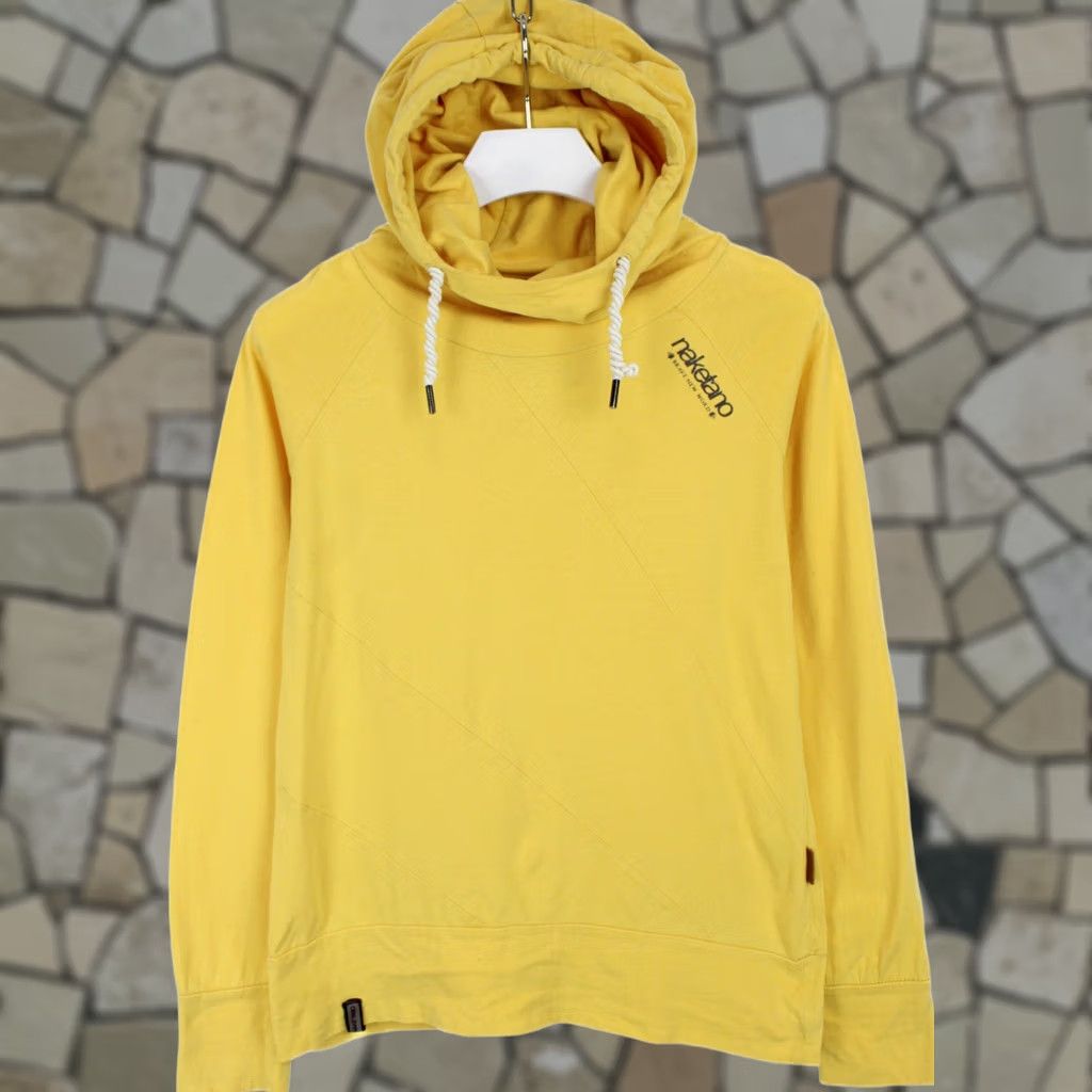 Vintage Naketano Hoodie Women Large Pullover Yellow Size L / US 10 / IT 46 - 1 Thumbnail