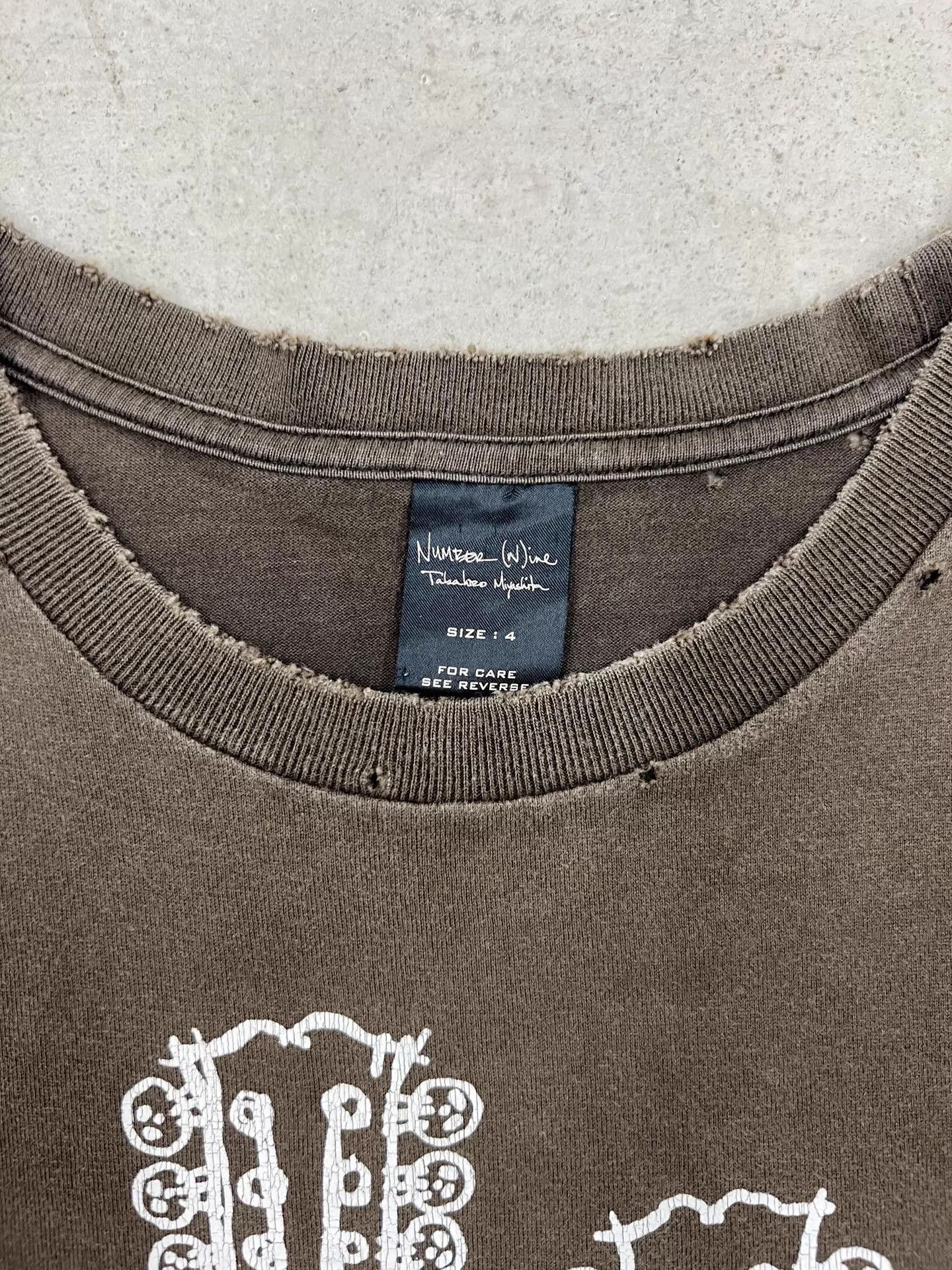 Number (N)ine N9 Vintage Double String Guitar Print T - shirt Size 4 Size US XL / EU 56 / 4 - 3 Thumbnail