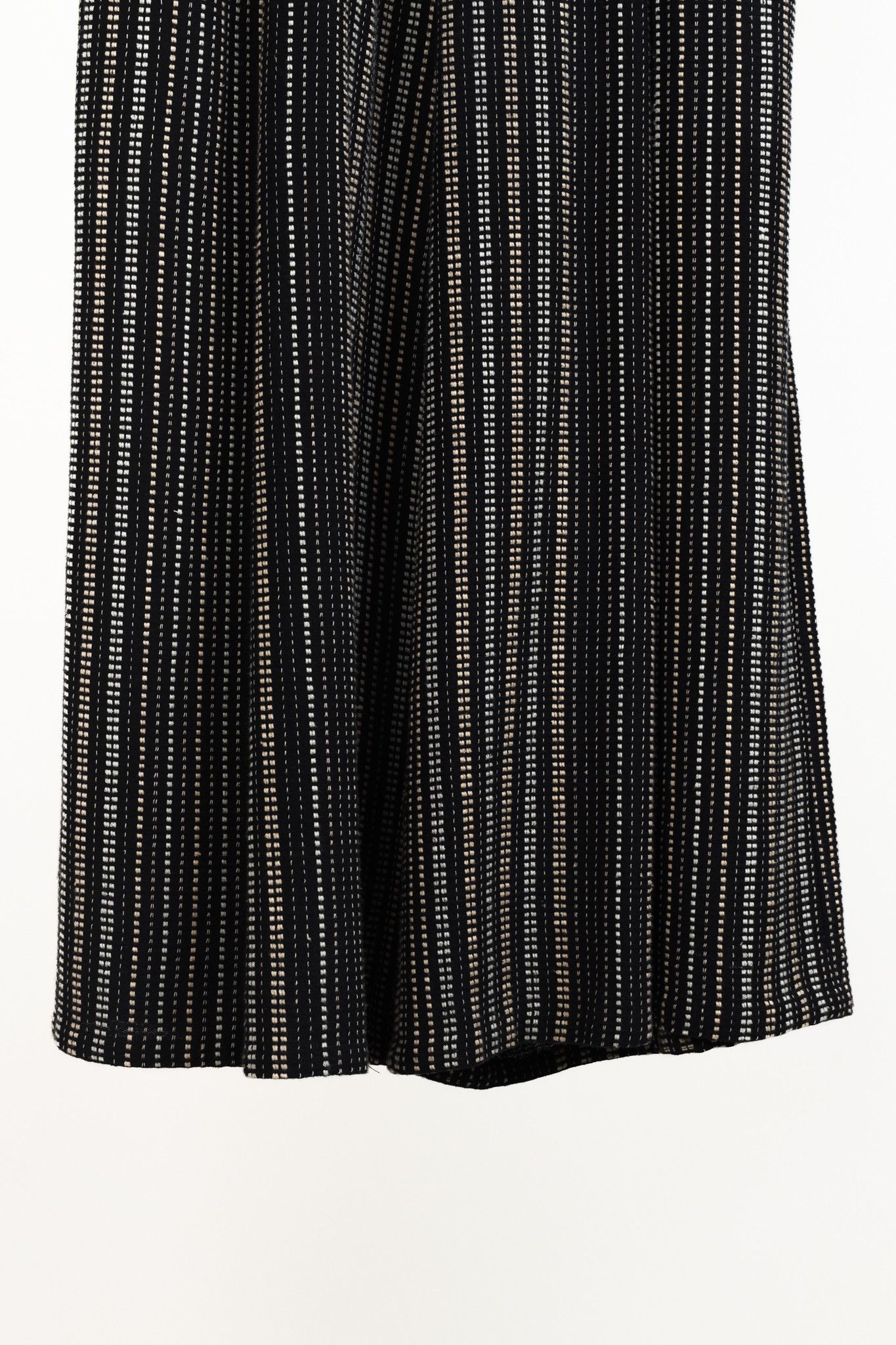 Other Laura Siegel Handcrafted Black Traditional Stripe Wide Pants Size 28" / US 6 / IT 42 - 6 Thumbnail