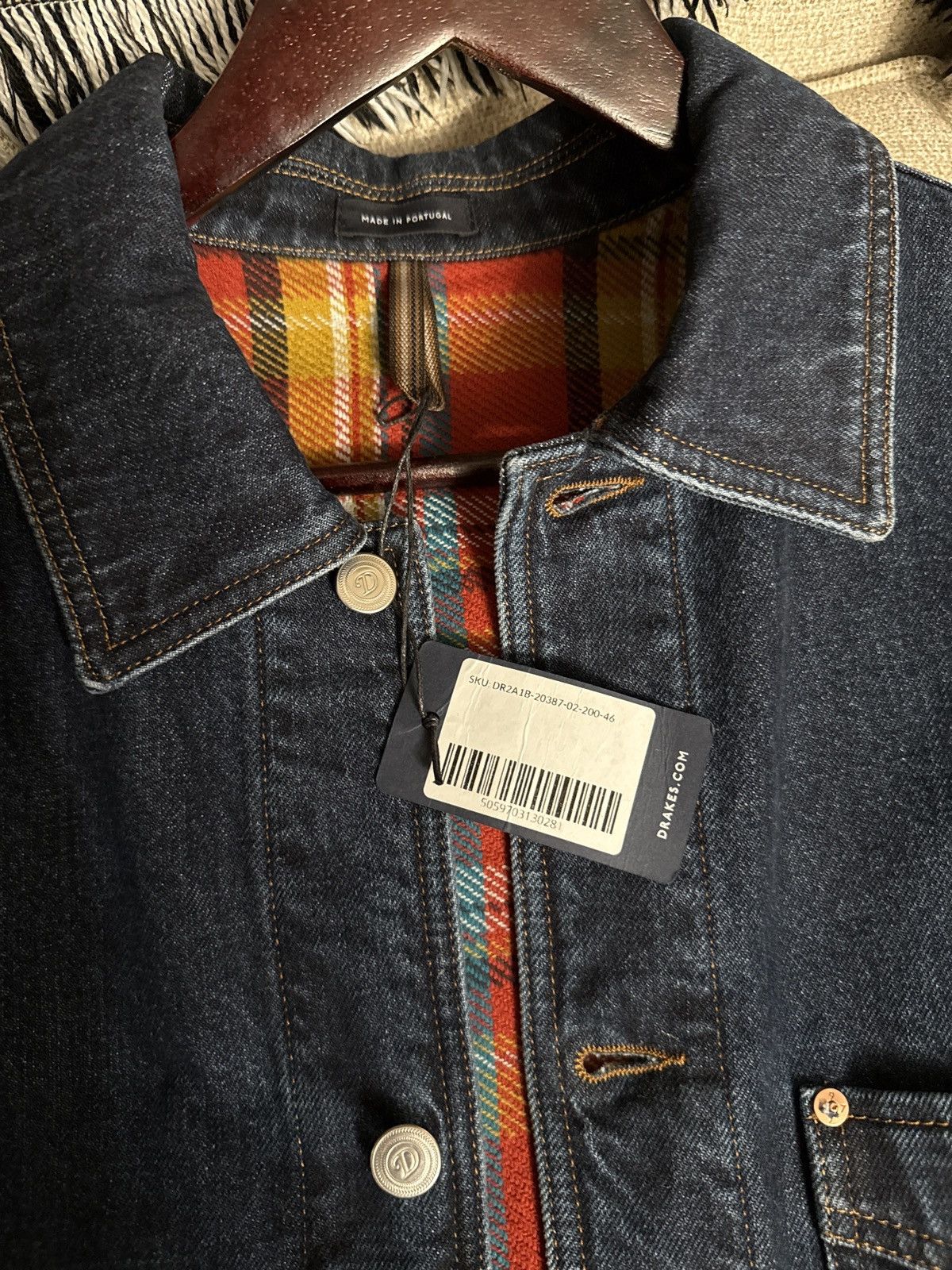 Drake's Drake’s denim five pocket chore jacket Size US XL / EU 56 / 4 - 5 Thumbnail