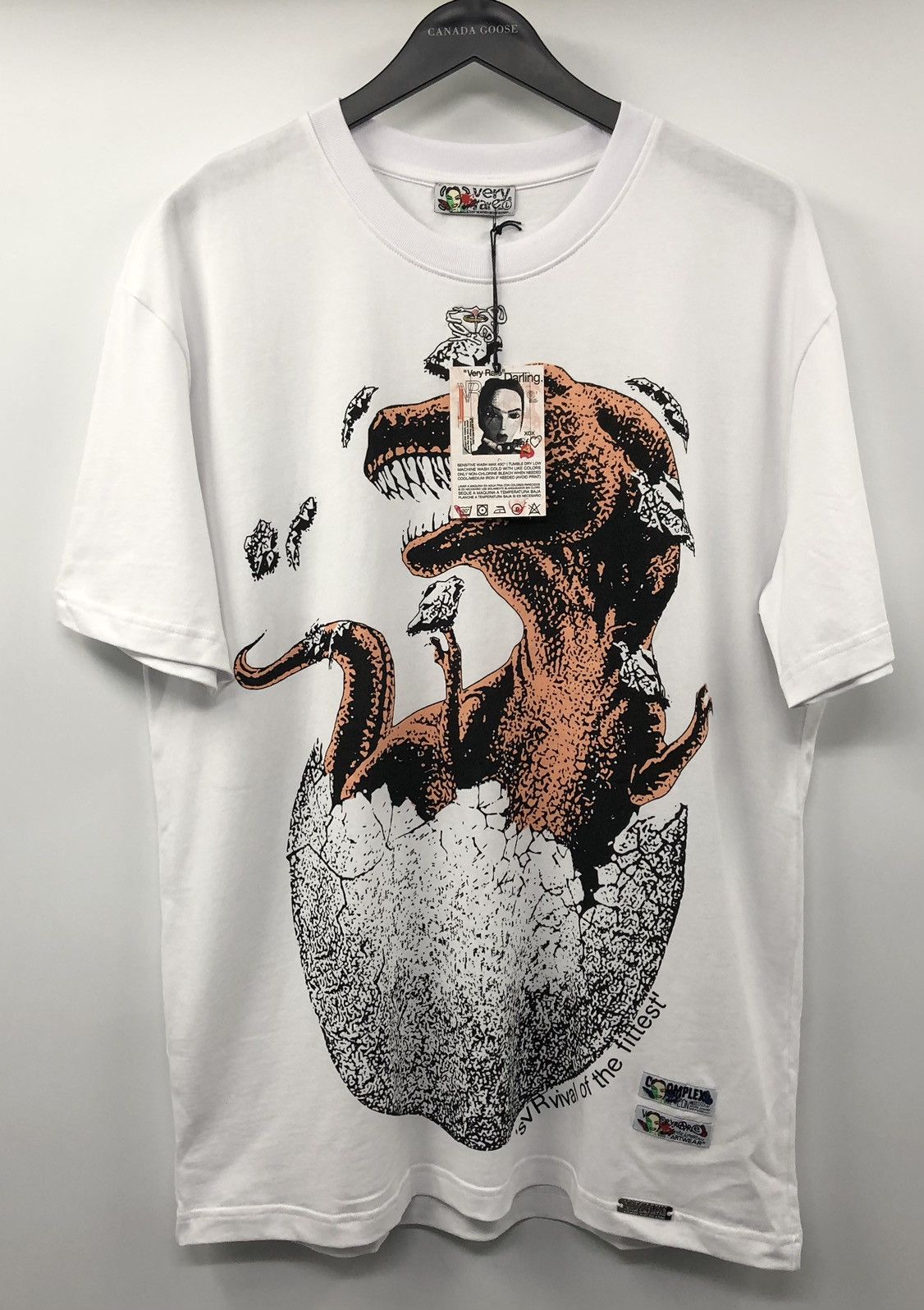 Other Very Rare Clothing Complexcon T-Rex Fit White T-Shirt Large Size US L / EU 52-54 / 3 - 7 Thumbnail