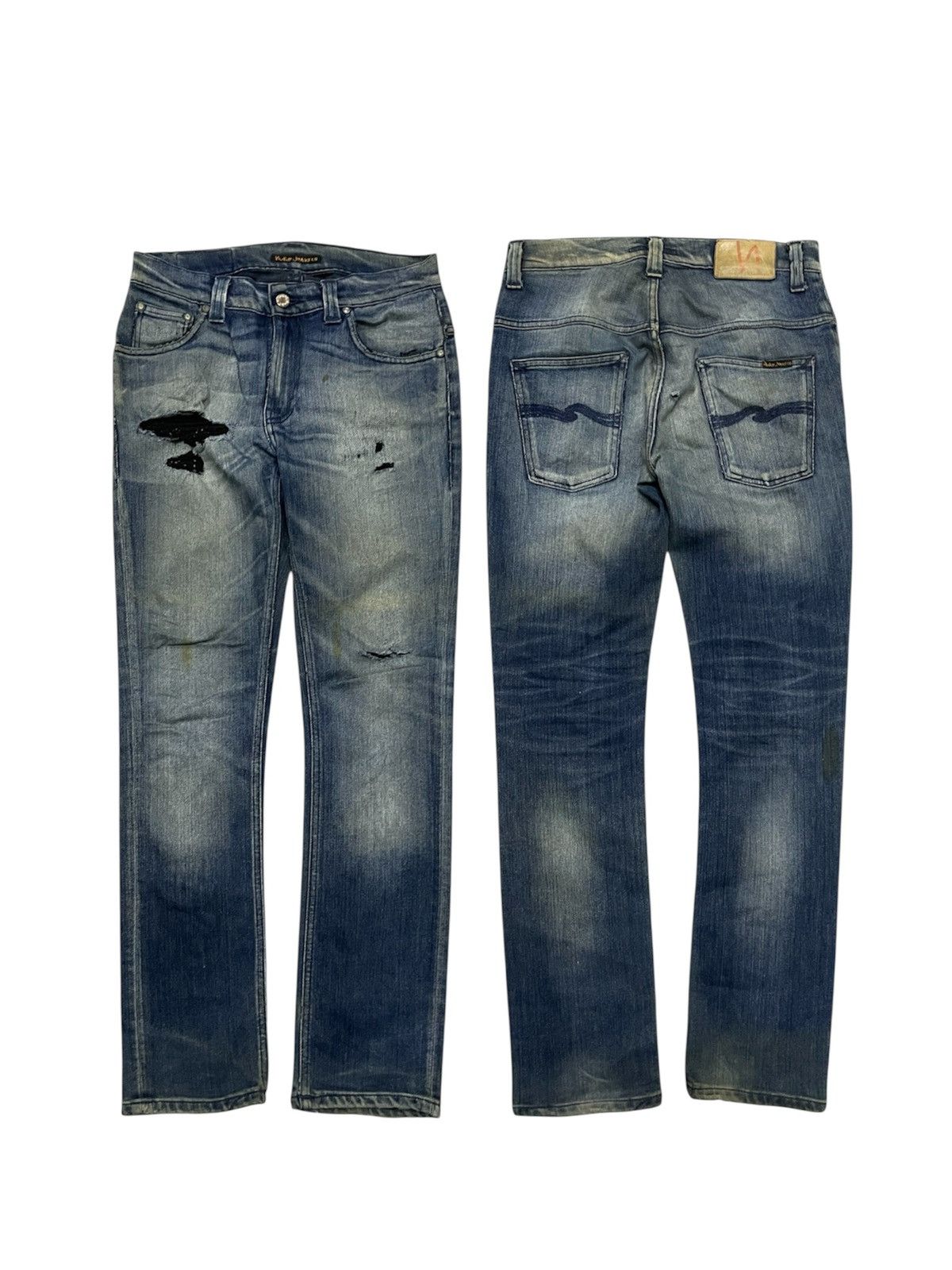 Nudie Jeans 2000s NUDIE JEANS CO SKINNY JEANS WASHABLE DISTRESSED JEANS Size US 29 - 1 Thumbnail
