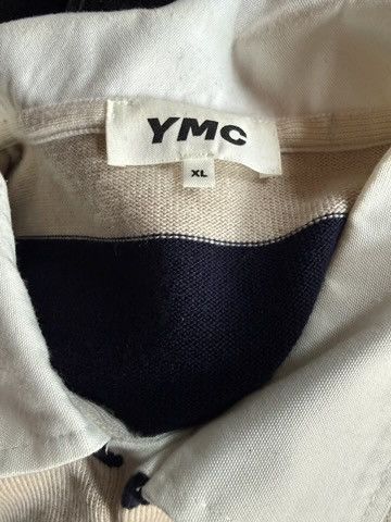 YMC Striped Merino Wool Rugby Shirt Blue/Cream XL Size US XL / EU 56 / 4 - 7 Thumbnail