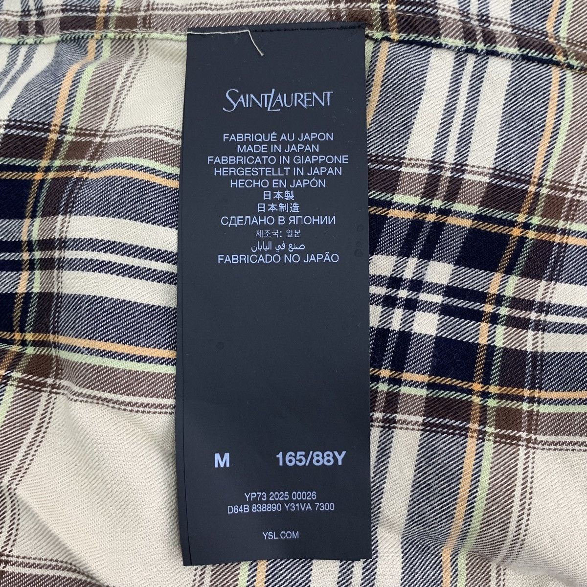 Yves Saint Laurent Yves Saint Laurent Plaid Bow Tie Long Sleeve Shirt K26WX Size M / US 6-8 / IT 42-44 - 6 Thumbnail