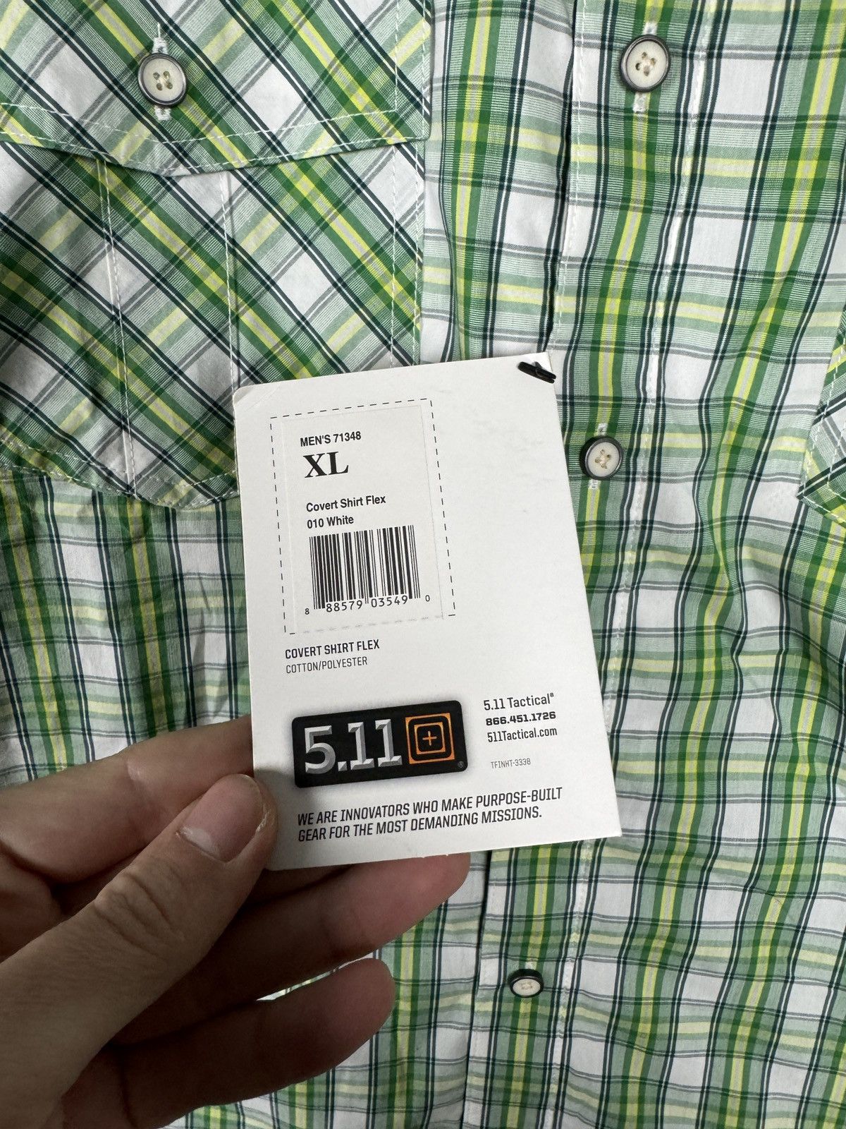 5.11 5.11 Tactical Covert Short Sleeve Shirt Flex Army USA XL Size US XL / EU 56 / 4 - 5 Thumbnail