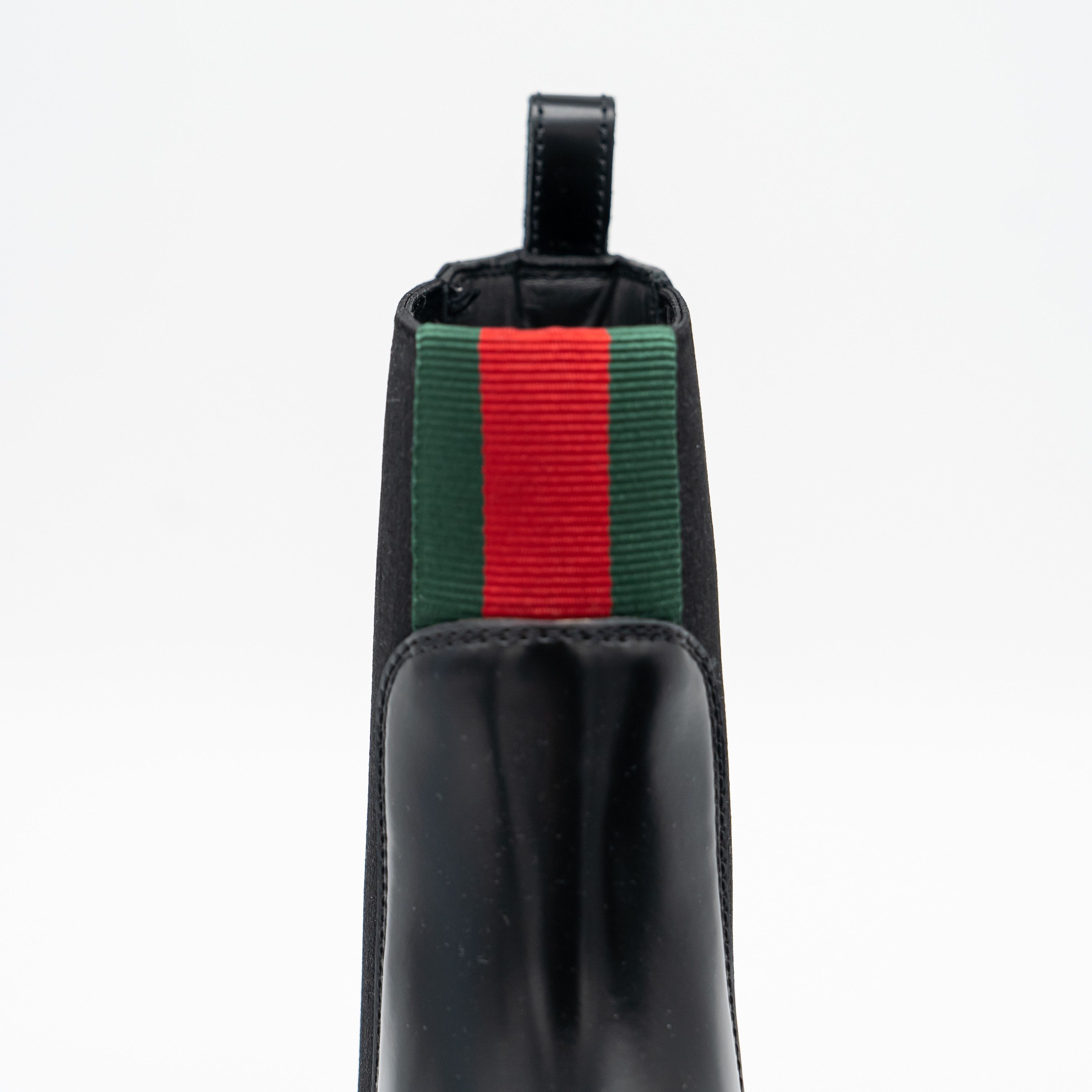 Gucci 8 US Gucci Chelsea Web Black Calf Leather Boots Size US 8 / IT 38 - 7 Thumbnail