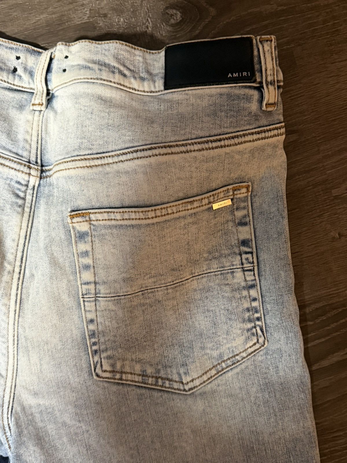 Amiri Amiri Blue stacked jeans Size US 33 - 6 Thumbnail
