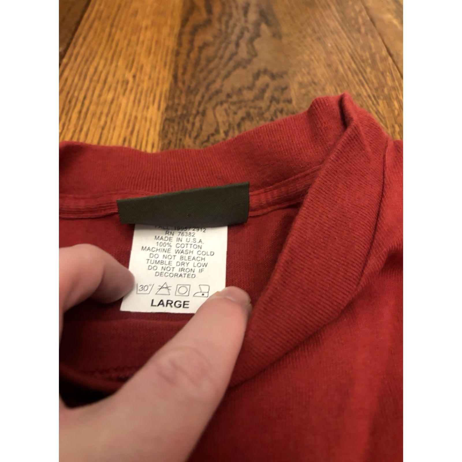 Timberland VINTAGE Timberland Long Sleeve Shirt Mens L Red Logo 90s Outdoor 90s USA Shirt Size US L / EU 52-54 / 3 - 2 Thumbnail
