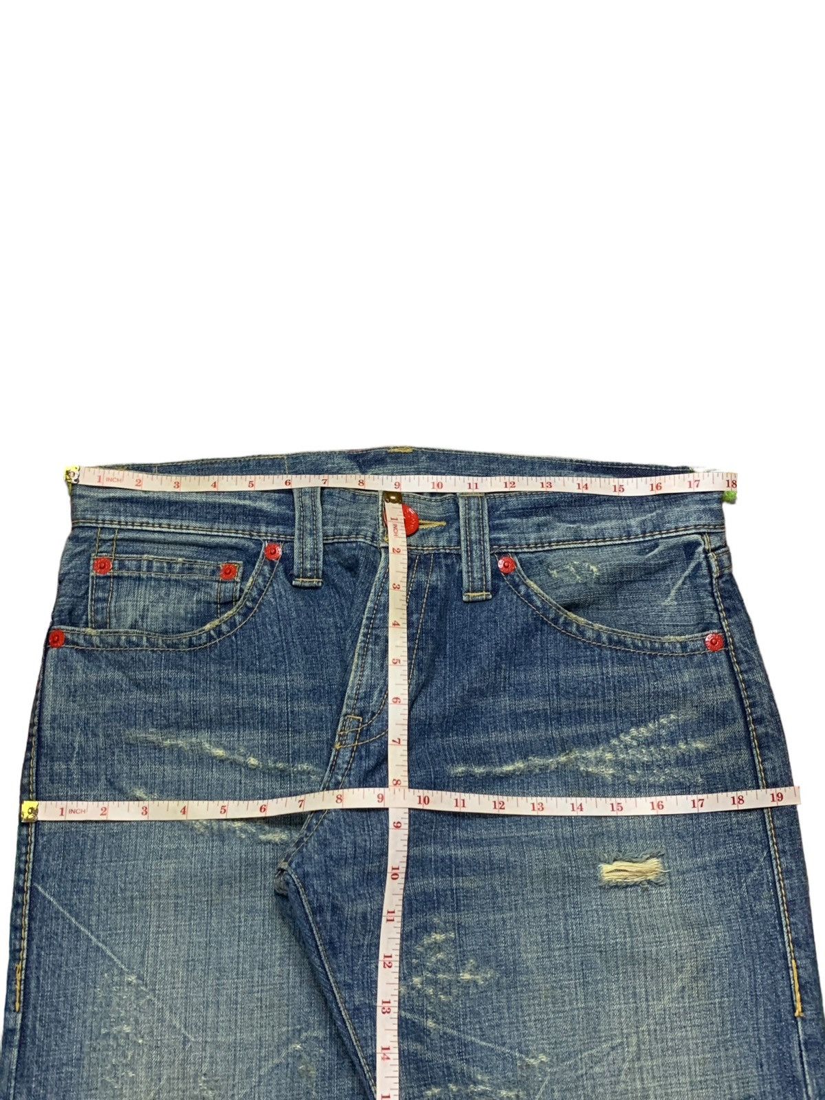 Japanese Brand Vintage Japanese Brand Mud Wash Distressed Baggy Jeans Size US 35 - 11 Thumbnail