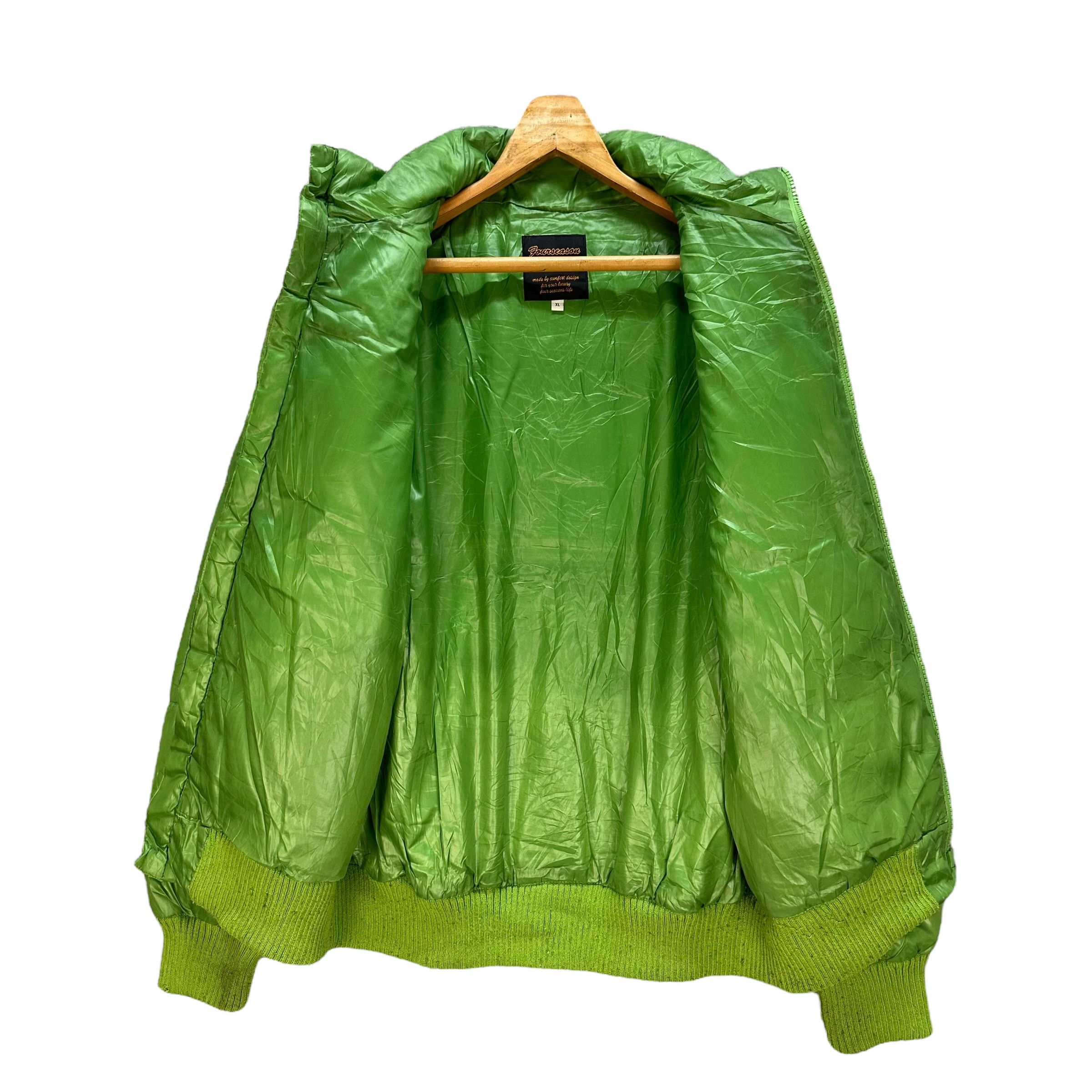 Japanese Brand FOURSEASON Patches Logo Green Puffer Jacket #A32-0719 Size US XL / EU 56 / 4 - 10 Thumbnail