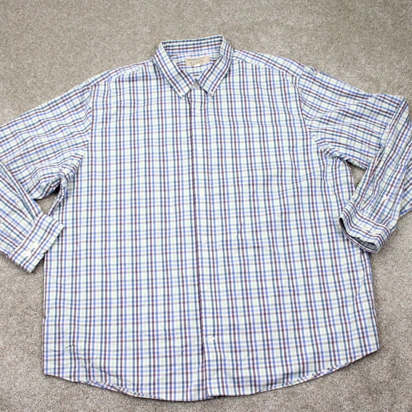 Vintage Duluth Shirt Adult 3XL Blues/White/Green Relaxed Fit L/S Button-Up Check Cotton Duluth Trading Co Mens 3XL XXXL Size US XXL / EU 58 / 5 - 2 Thumbnail