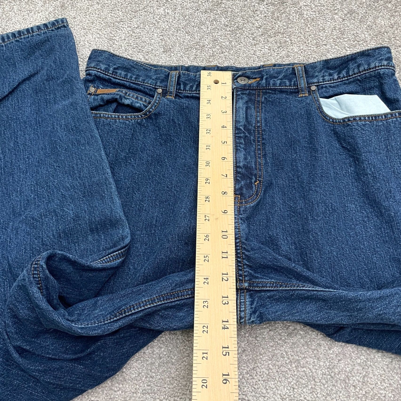 Eddie Bauer Eddie Bauer Jeans Womens 16 Denim Straight Leg High Rise 36x31 Blue Dark Wash Size 38" / US 16 / IT 52 - 5 Thumbnail