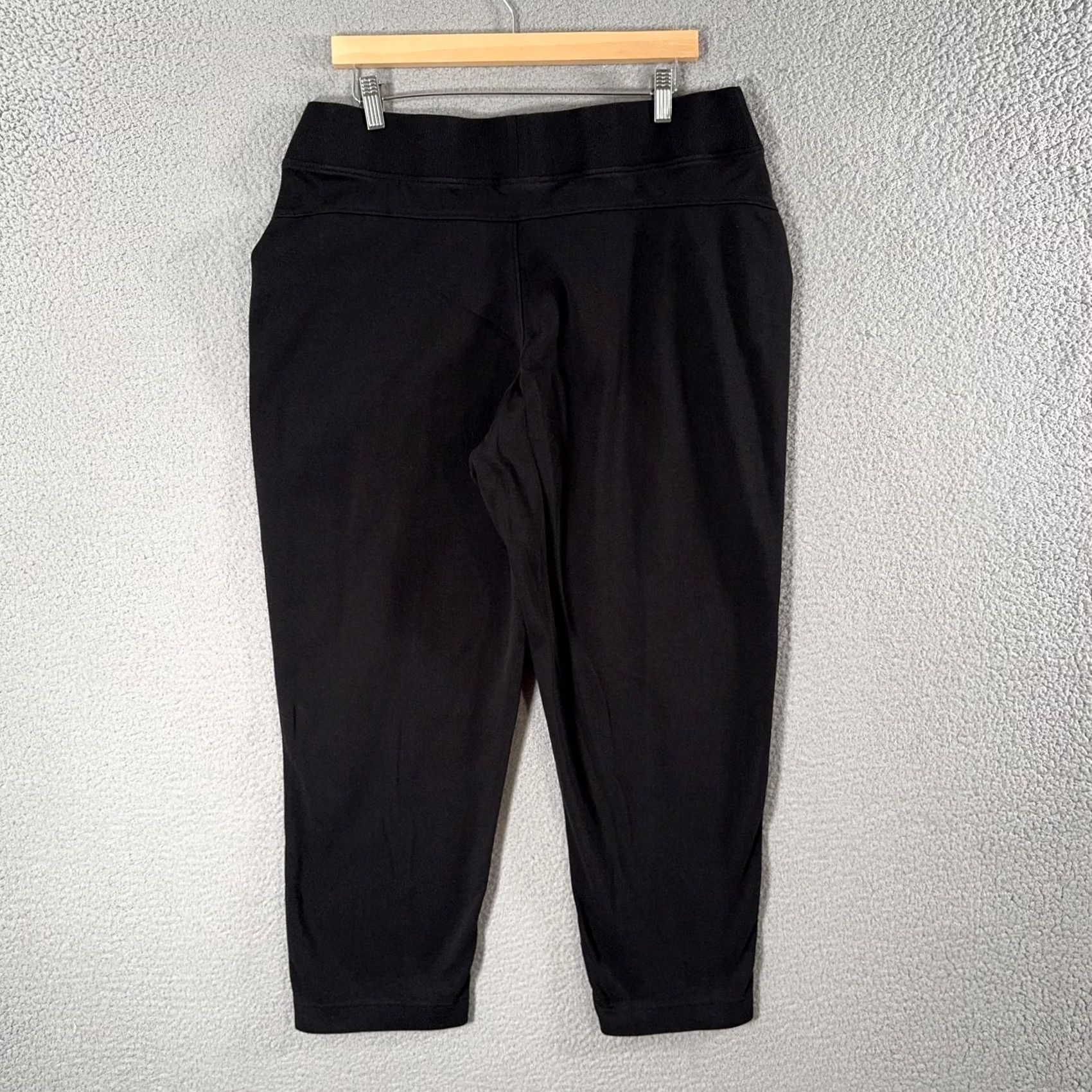 Vintage Pact Airplane Tapered Leg Pants Womens XL Black Ankle Organic Cotton Pull On Size 40" / US 18 - 5 Thumbnail