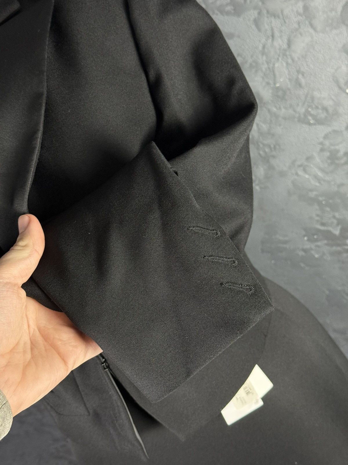 Sandro New Sandro Paris Kama Structural Cropped Black Blazer Jacket Size XS / US 0-2 / IT 36-38 - 9 Thumbnail