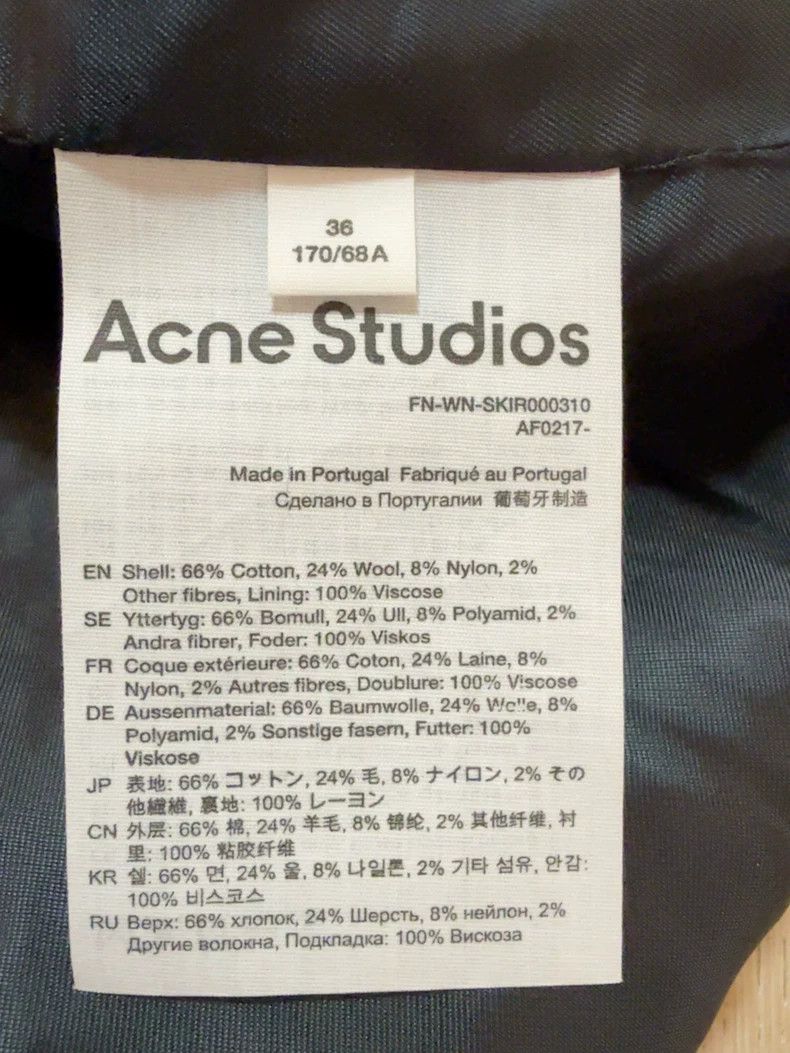 Acne Studios Acne Studios A black women's skirt Size 35" - 4 Thumbnail