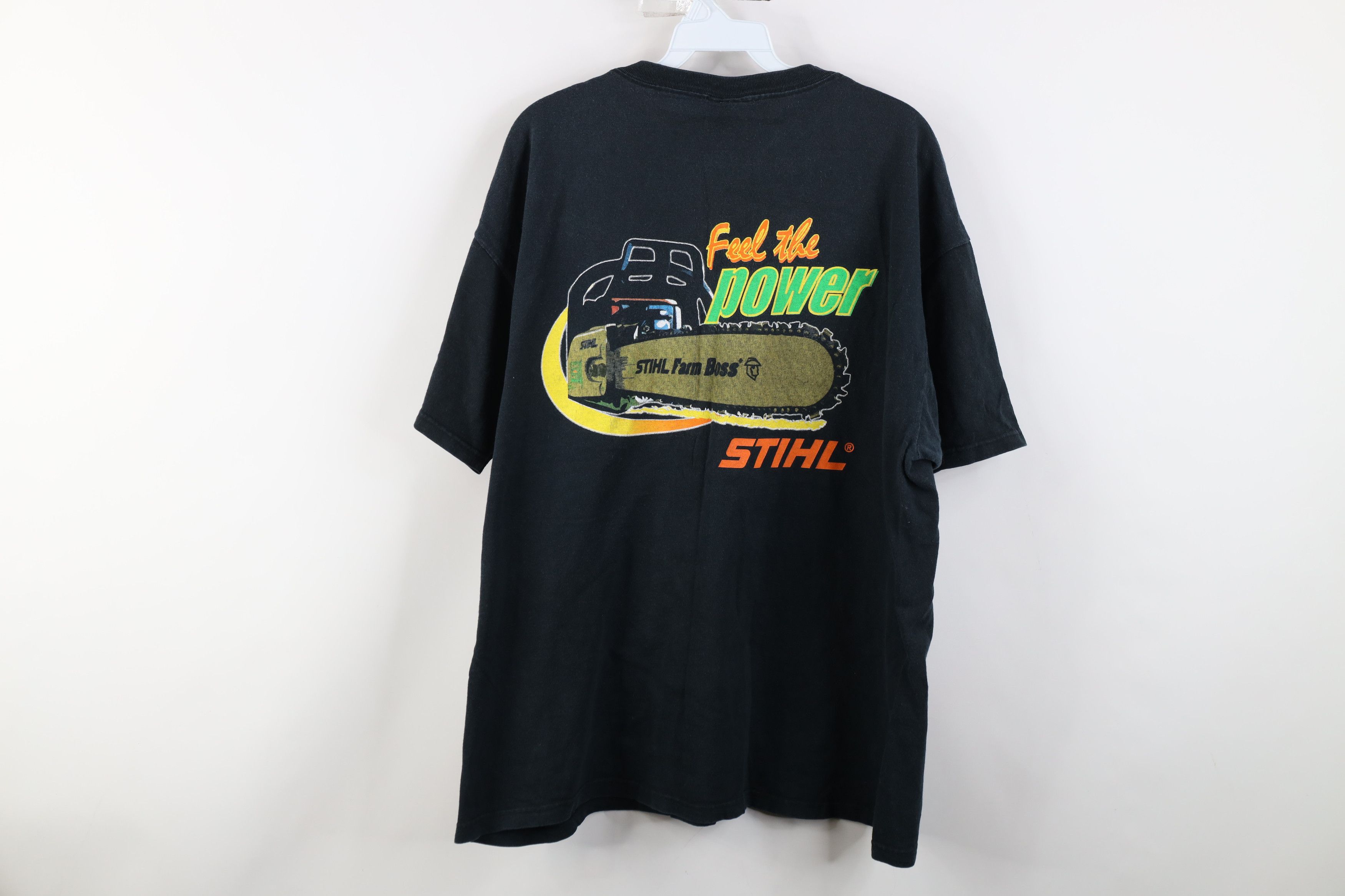 Fruit Of The Loom Vintage 90s Y2K Stihl Chainsaw Short Sleeve T-Shirt Size US XL / EU 56 / 4 - 12 Thumbnail