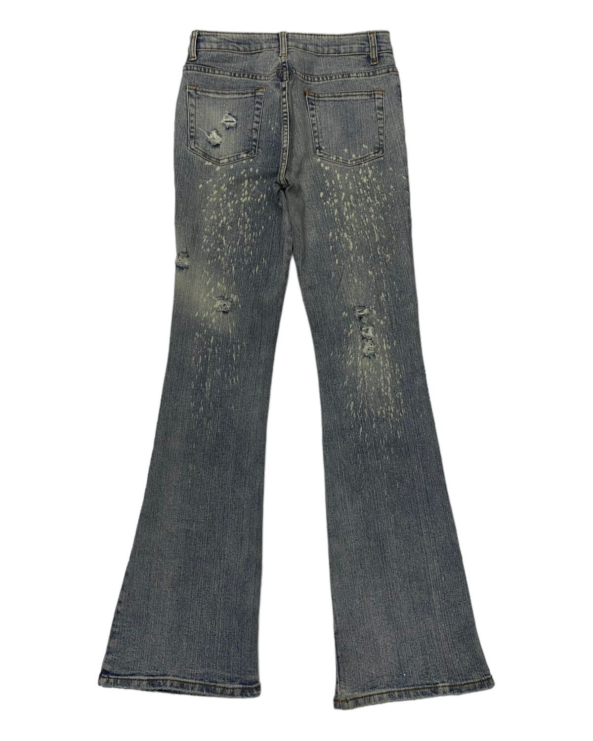 If Six Was Nine 🔥FLARE JEANS HAPHAZARD DISTRESSED DENIM BOOTCUT JEANS Size 26" / US 2 / IT 38 - 3 Thumbnail
