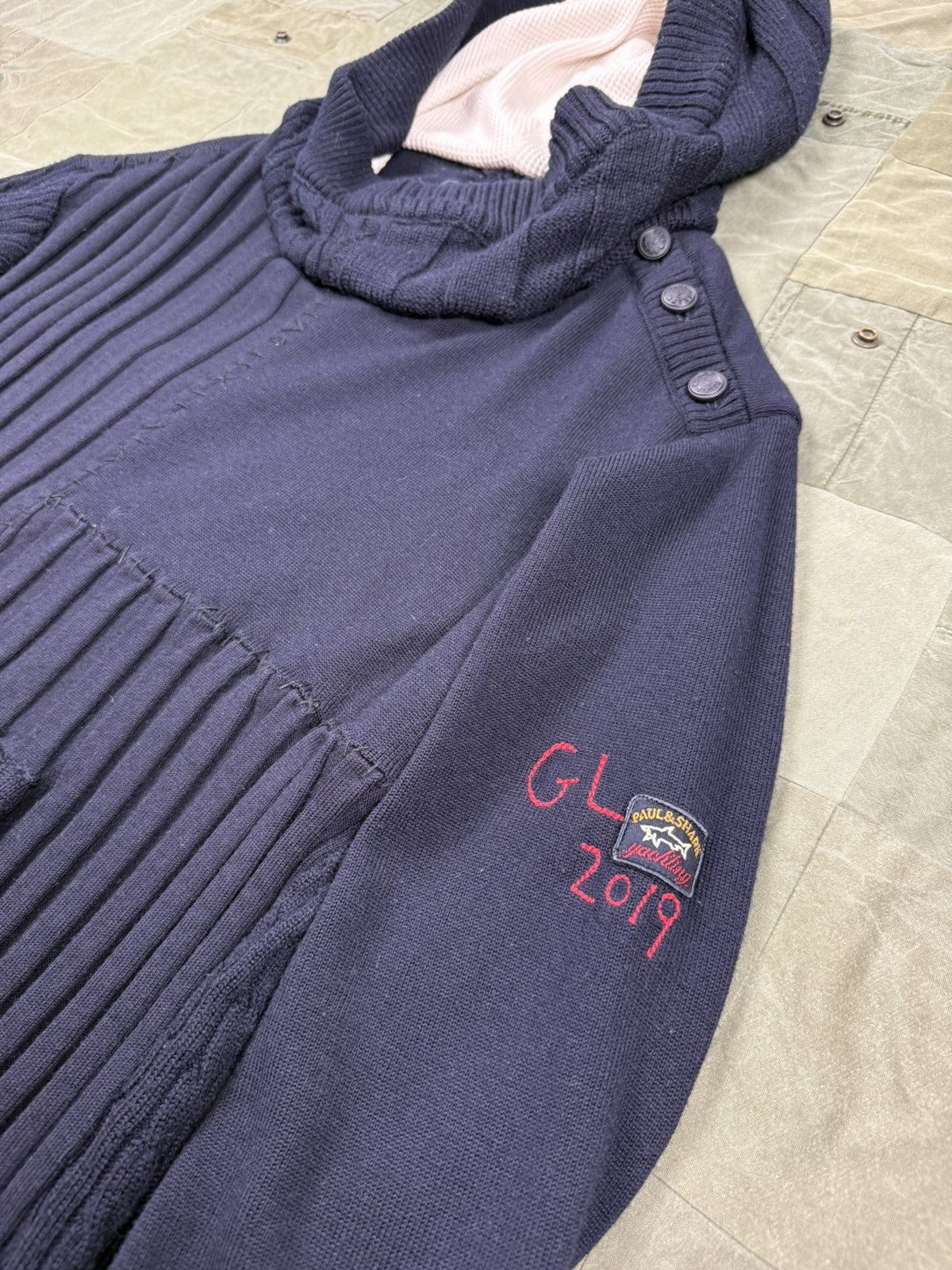 Greg Lauren × Paul & Shark Patchwork Hi-tech Hoodie Size US L / EU 52-54 / 3 - 2 Thumbnail